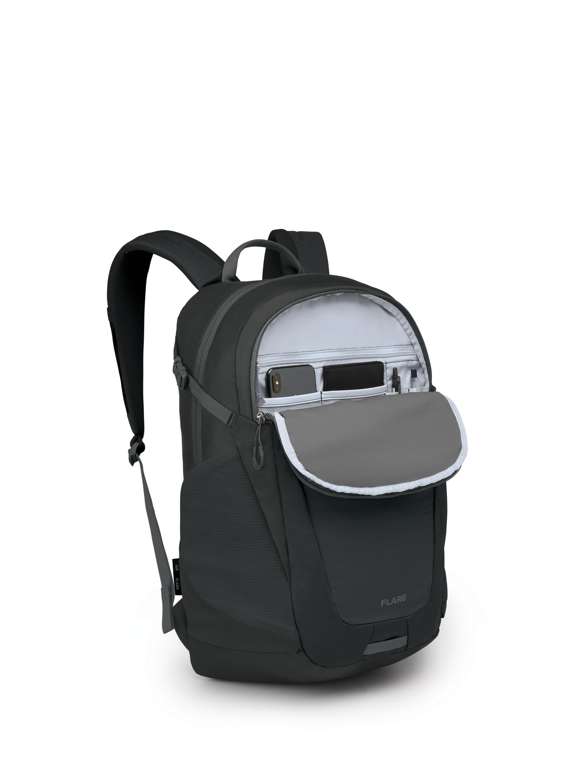 Foto 8 pulgar | Mochila Osprey Flare Commuter Para Portátil De 16 Pulgadas, Color Negro Y Gris Carbón - Venta Internacional.