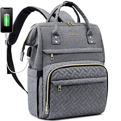 Mochila Para Portátil Lovevook Acolchada A La Moda Para Mujer 15.6 Pulgadas, Gris - Venta Internacional.