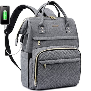 Foto 1 | Mochila Para Portátil Lovevook Acolchada A La Moda Para Mujer 15.6 Pulgadas, Gris - Venta Internacional.