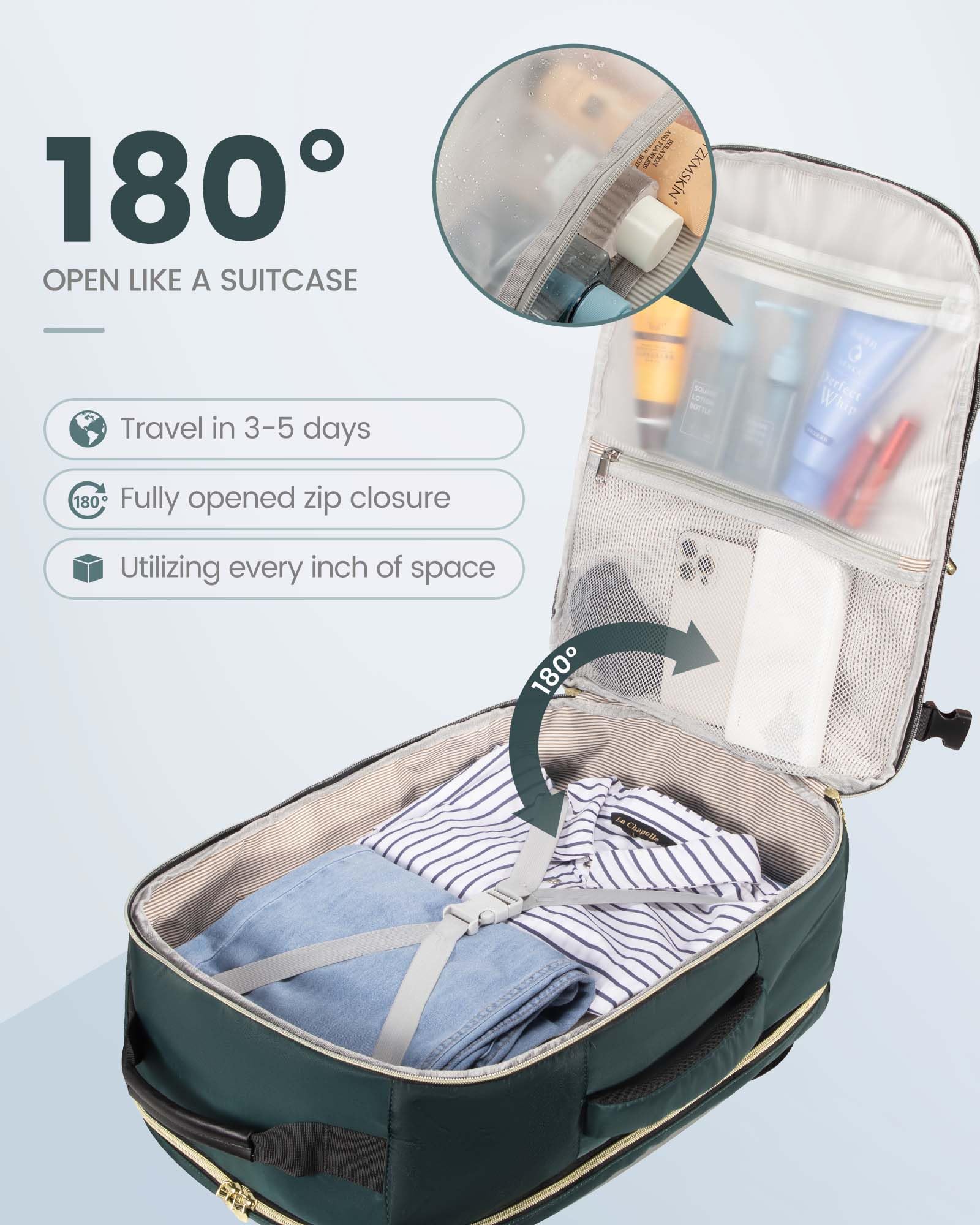 Foto 3 pulgar | Mochila De Viaje Lovevook De 50 Litros Con 3 Cubos De Embalaje A Prueba De Agua - Venta Internacional.