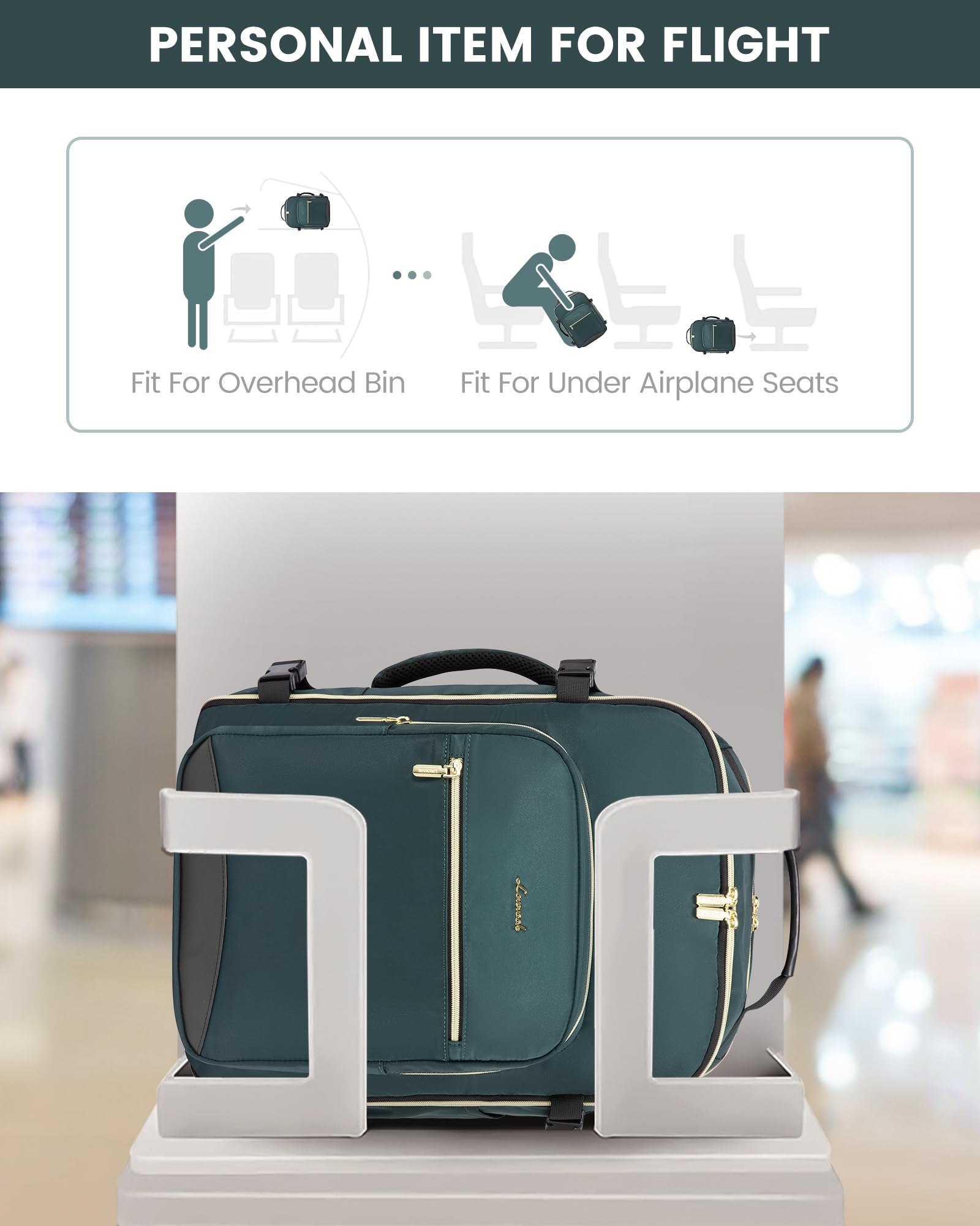 Foto 4 | Mochila De Viaje Lovevook De 50 Litros Con 3 Cubos De Embalaje A Prueba De Agua - Venta Internacional.