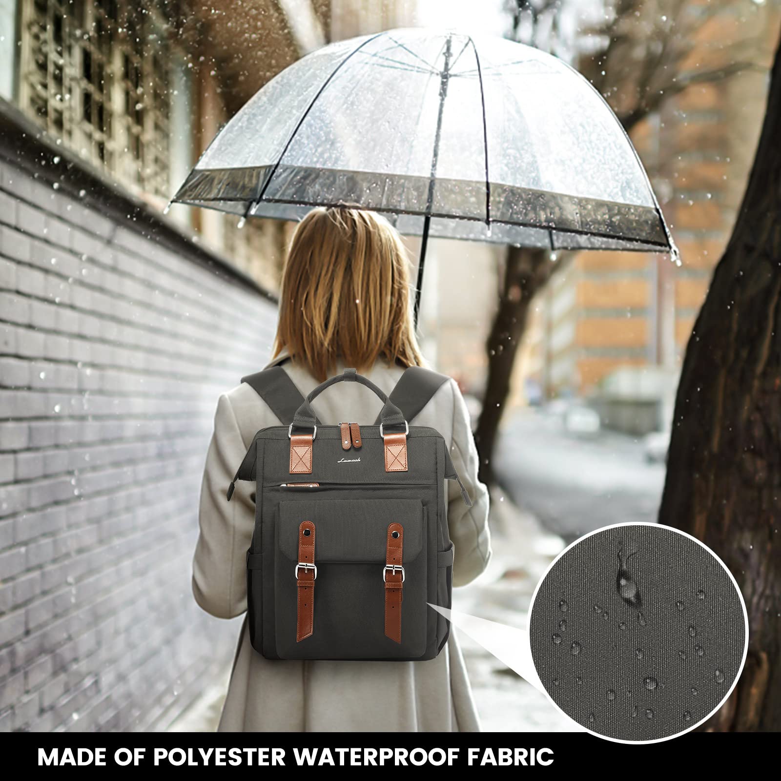 Foto 6 pulgar | Mochila Para Portátil Lovevook Para Mujer, Trabajo Y Viajes De 15.6 Pulgadas - Venta Internacional.