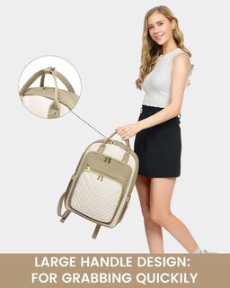 Foto 7 | Mochila Para Portátil Lovevook 15.6 Pulgadas Impermeable Para Mujer, Color Caqui - Venta Internacional.