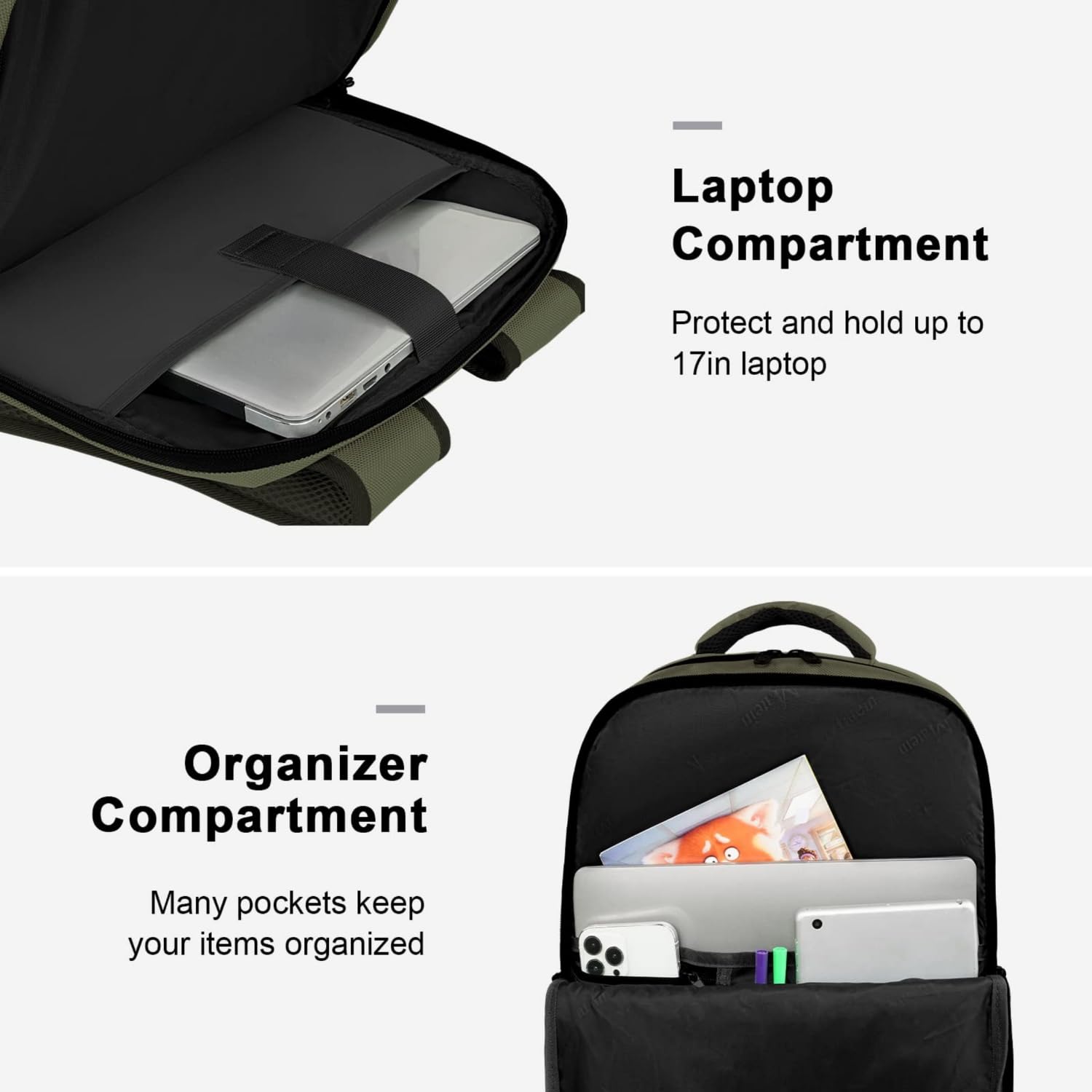 Foto 4 | Mochila Matein Carry On Extra Grande De 40 Litros Para Portátil De 17 Pulgadas - Venta Internacional.