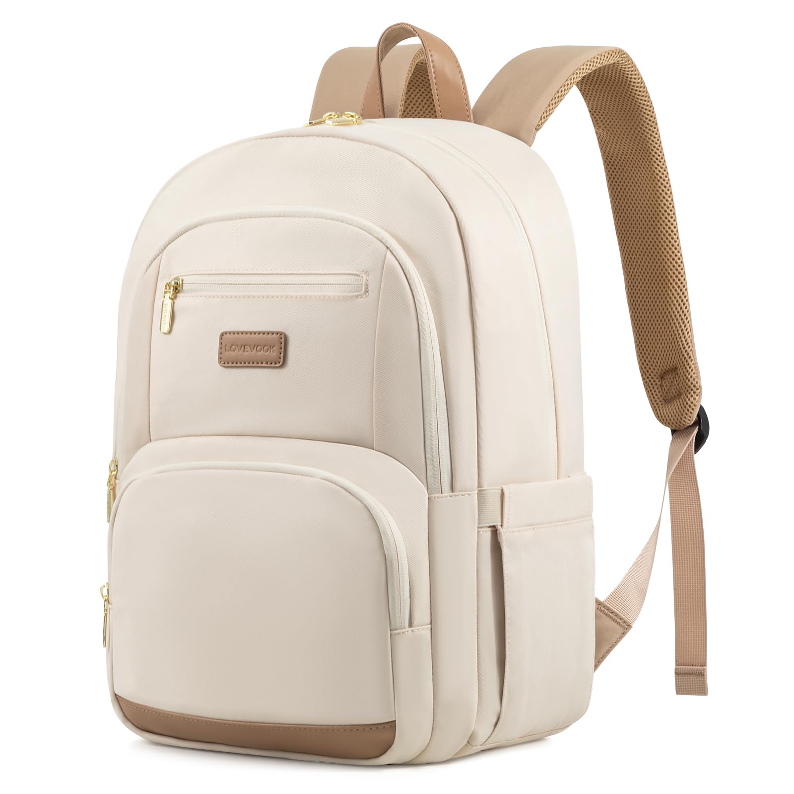 Mochila Lovevook Para Portátil De Viaje, Impermeable, 15.6 Pulgadas, Color Beige - Venta Internacional.