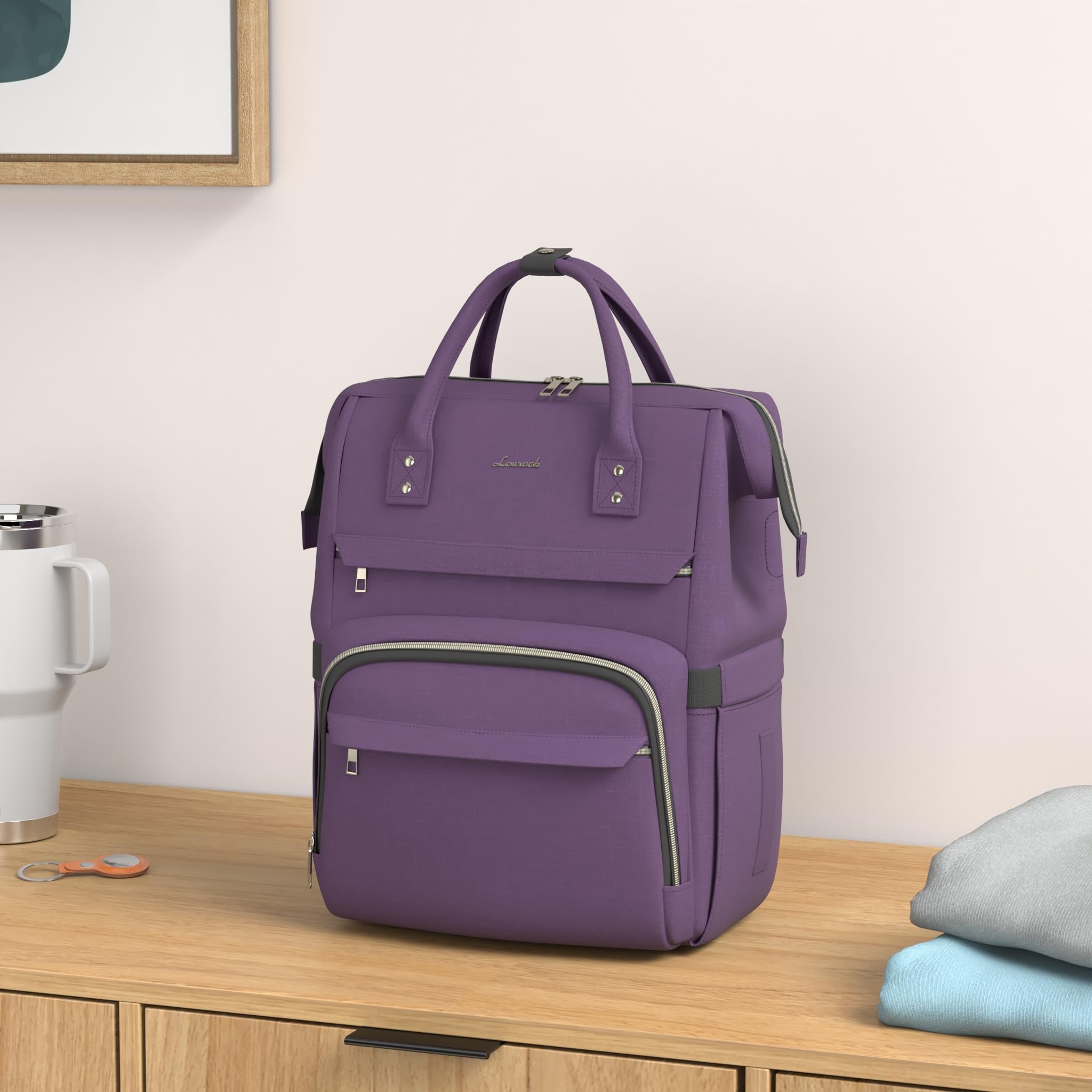 Foto 3 pulgar | Mochila Para Portátil Lovevook Para Mujer, 17 Pulgadas, Impermeable, Color Morado - Venta Internacional.
