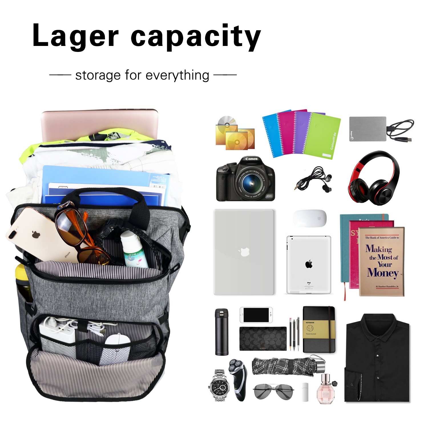 Foto 4 pulgar | Mochila Para Portátil Hap Tim 7651-bg Para Mujer Con Portátil De 15,6 Pulgadas - Venta Internacional.