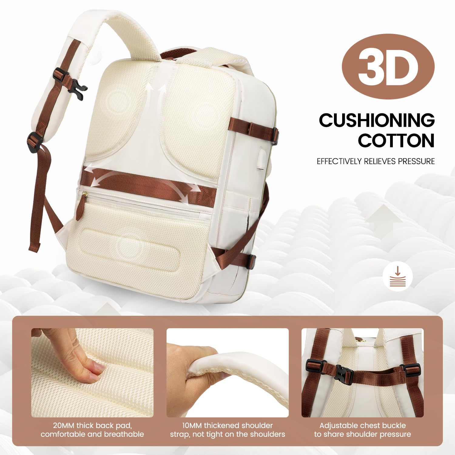 Foto 4 pulgar | Mochila De Viaje Lovevook De 40 Litros Para Mujer Con Cubos De Embalaje De 17 Pulgadas - Venta Internacional.