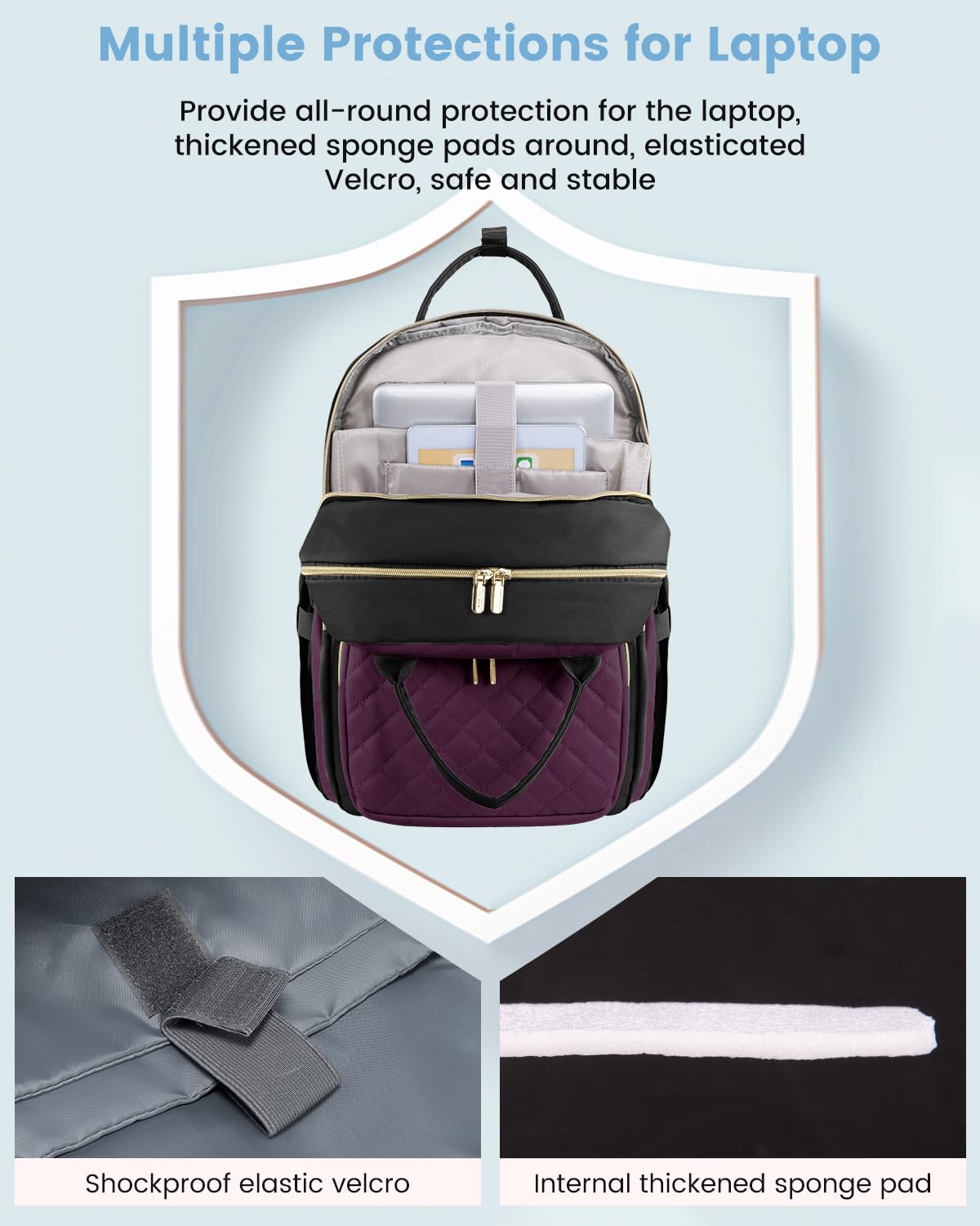Foto 5 pulgar | Mochila Para Portátil Lovevook Para Mujer De 15.6 Pulgadas Resistente Al Agua - Venta Internacional.