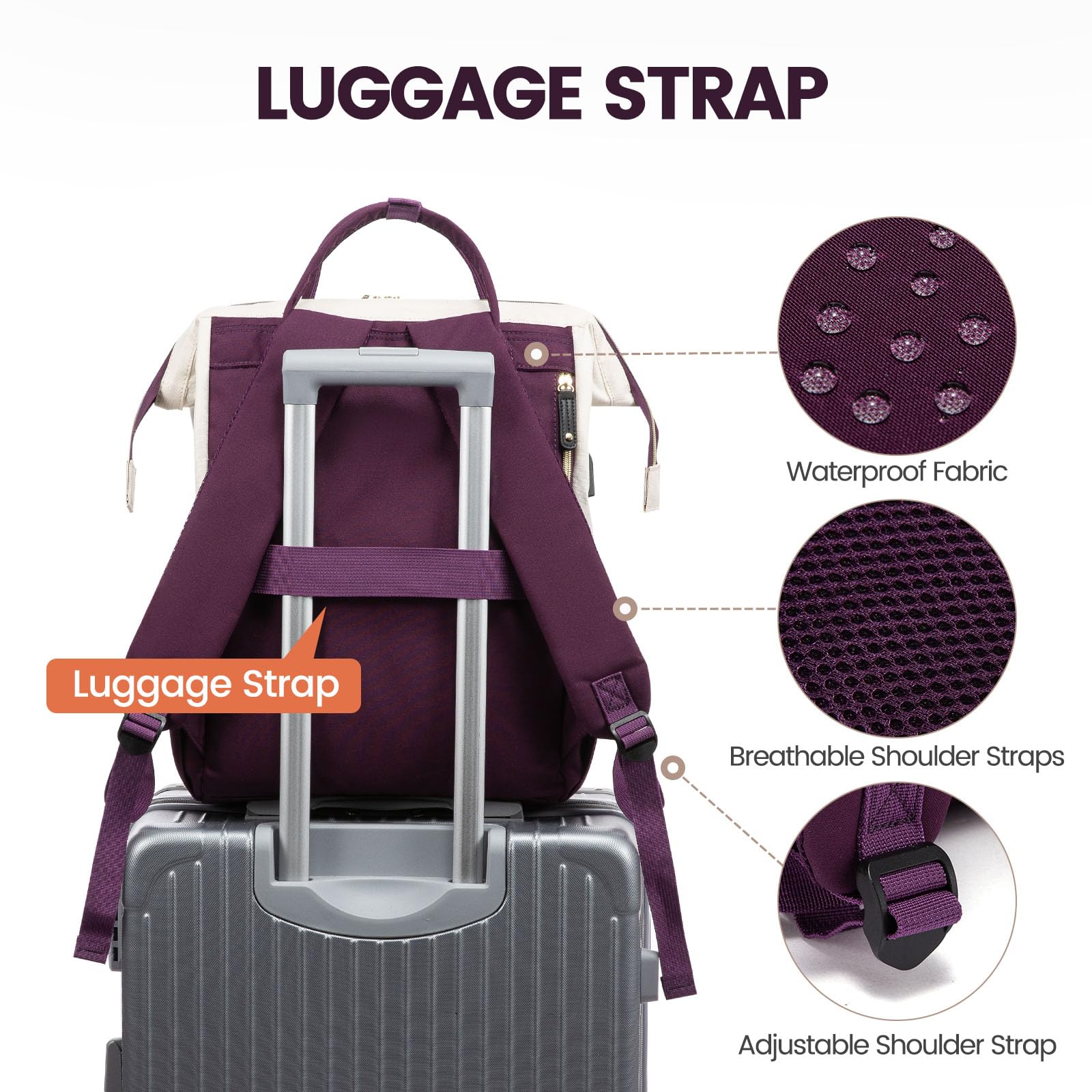 Foto 5 pulgar | Mochila Para Portátil Lovevook Para Mujer 15.6 Pulgadas A Prueba De Agua - Venta Internacional.