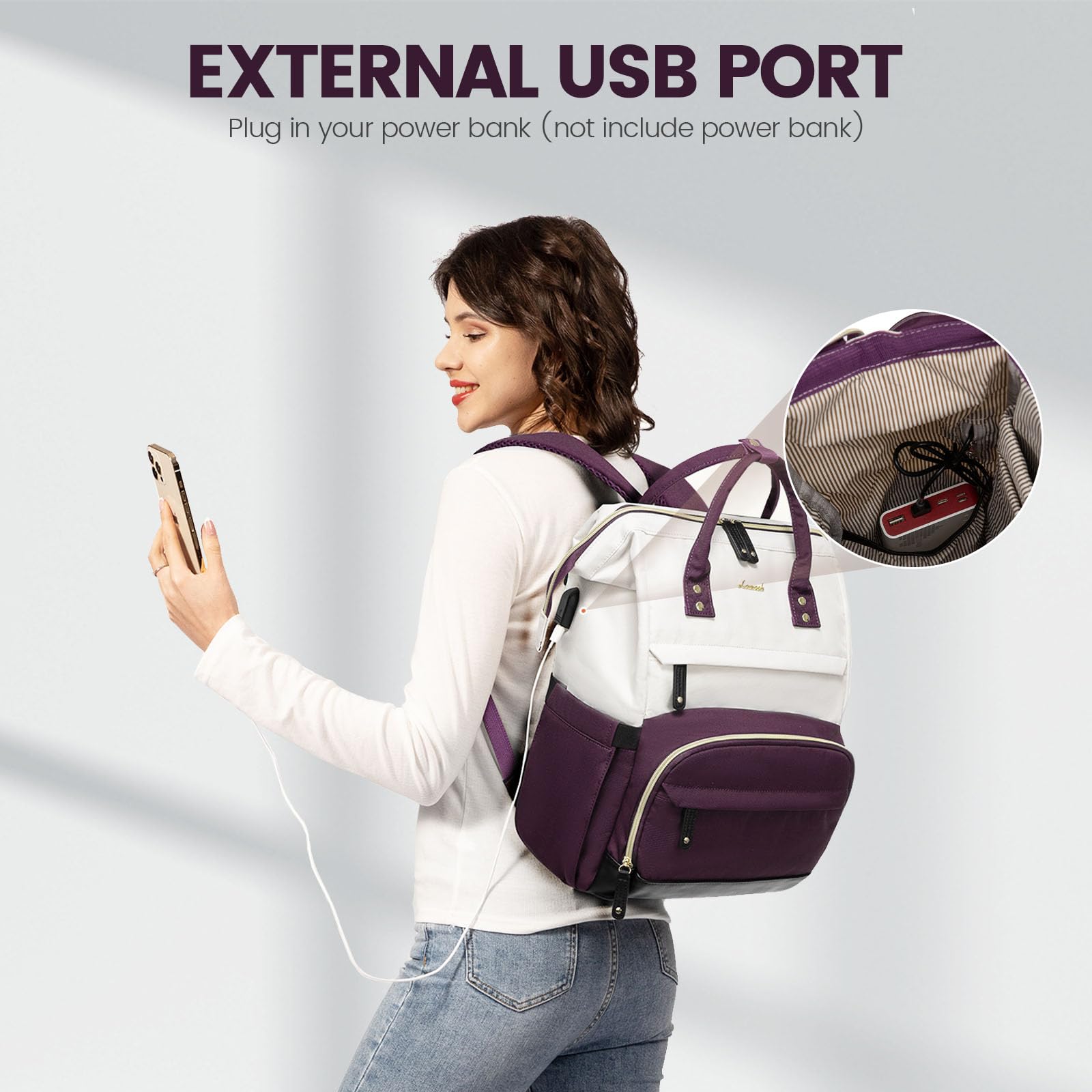 Foto 6 pulgar | Mochila Para Portátil Lovevook Para Mujer 15.6 Pulgadas A Prueba De Agua - Venta Internacional.