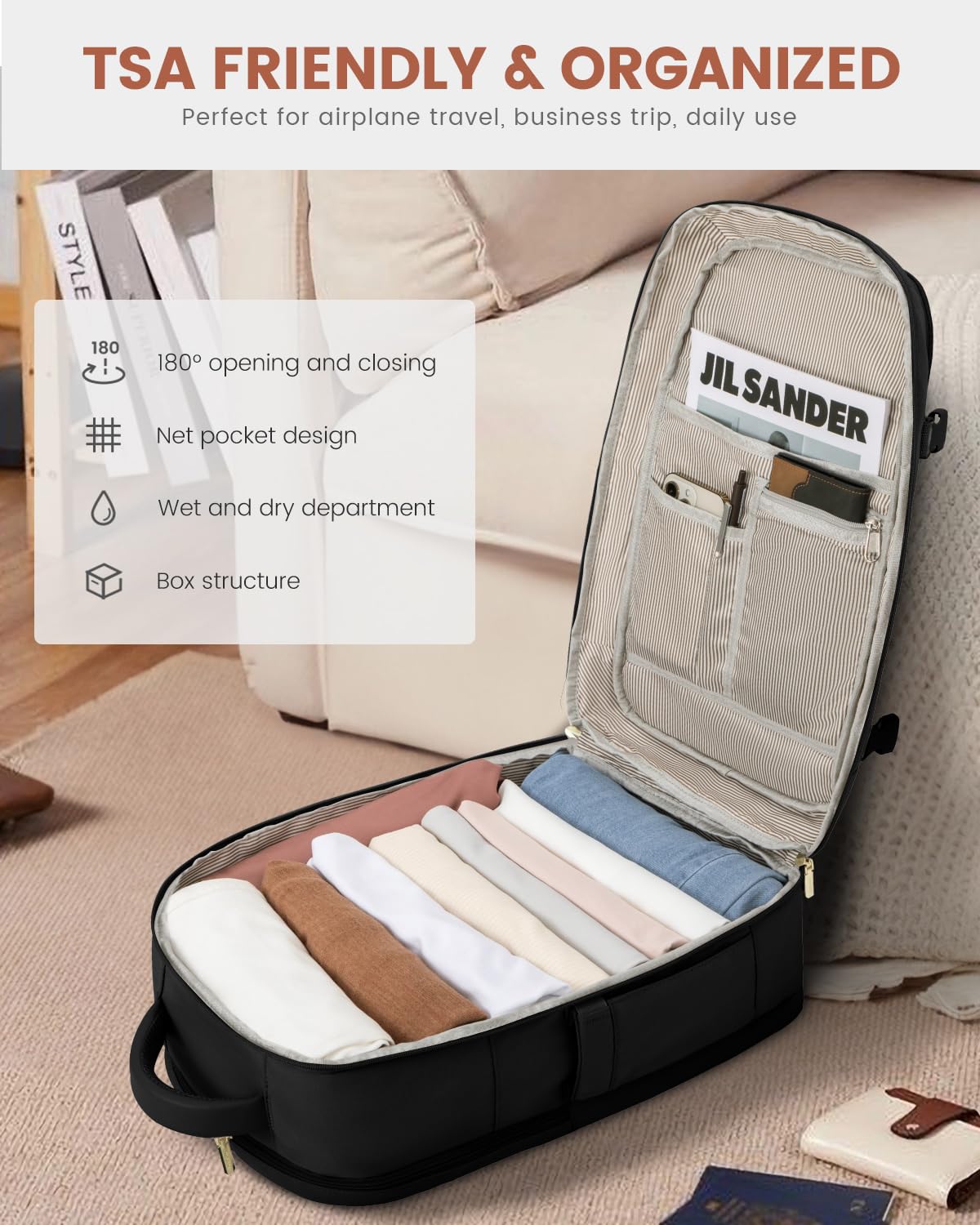 Foto 5 pulgar | Mochila De Viaje Lovevook Carry On Para Portátil Impermeable De 18 Pulgadas, 50 Litros - Venta Internacional.