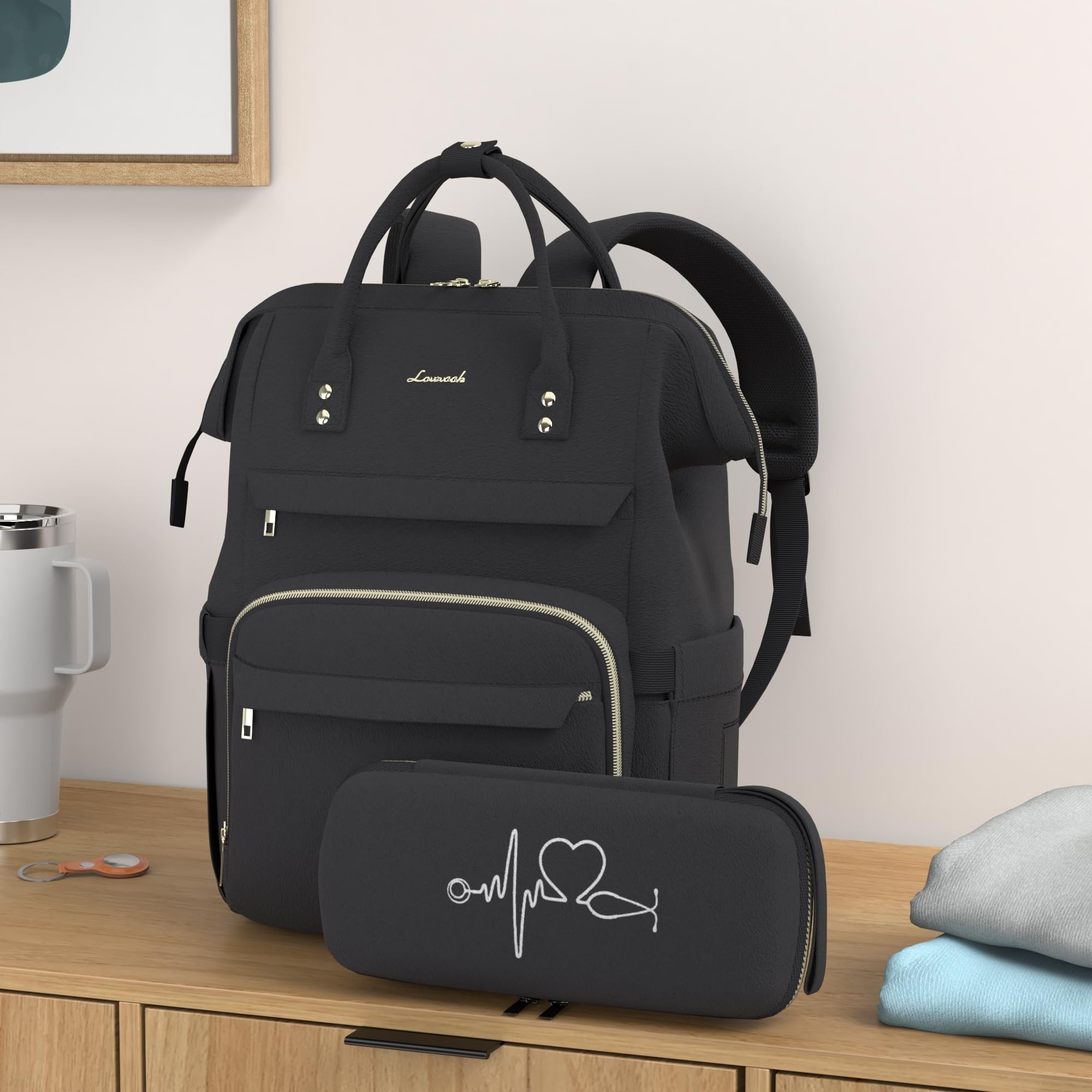 Foto 3 pulgar | Mochila Para Portátil Lovevook Para Mujer Con Funda Para Estetoscopio De 17 Pulgadas - Venta Internacional.