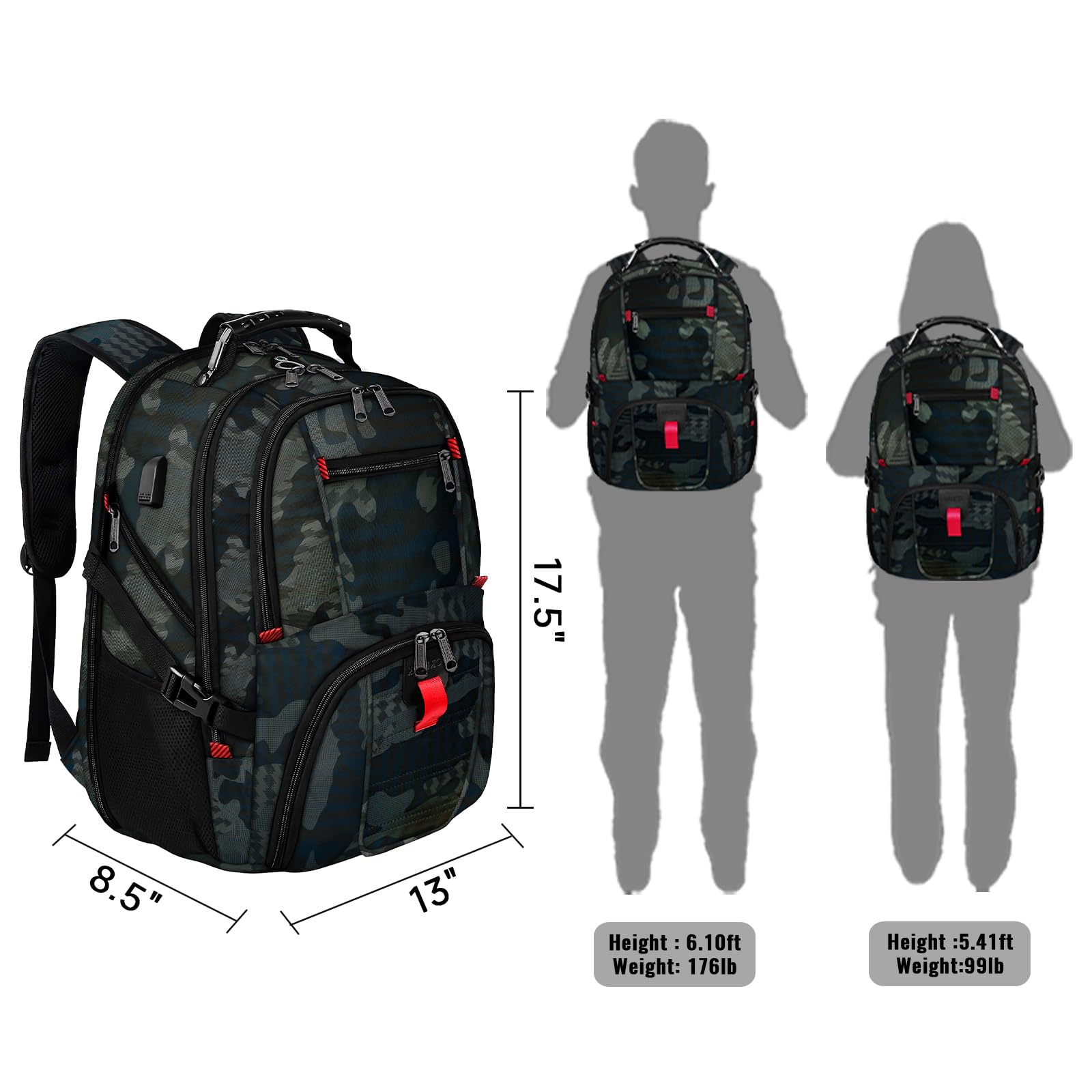 Foto 8 pulgar | Mochila De Viaje Yorepek Extra Grande 50 L Resistente Al Agua 50 L - Venta Internacional.
