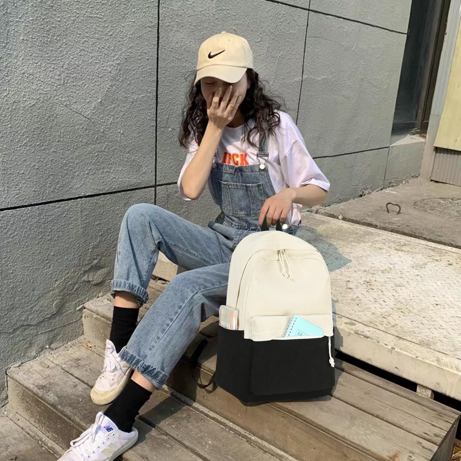 Foto 6 | Mochila Escolar Btoop De Pana Para Adolescentes, Bolsa Para Portátil De 17 Pulgadas - Venta Internacional.