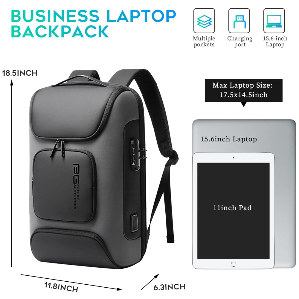 Foto 5 pulgar | Mochila Para Portátil Bange Business De 15,6 Pulgadas Con Puerto De Carga Usb - Venta Internacional.