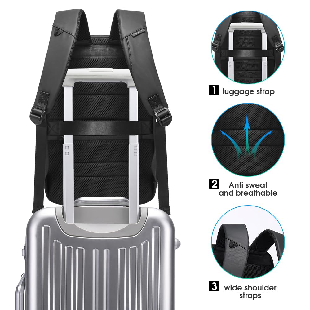 Foto 7 pulgar | Mochila Para Portátil Bange Business De 15,6 Pulgadas Con Puerto De Carga Usb - Venta Internacional.