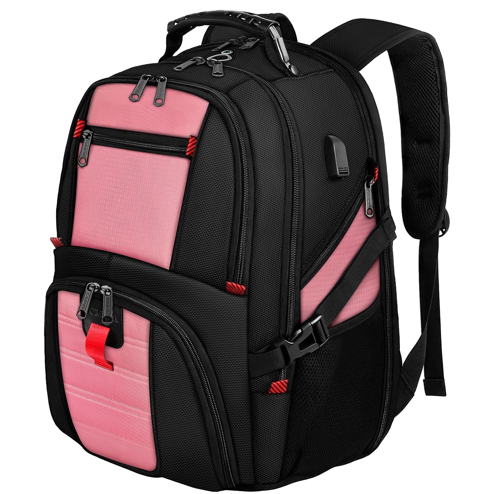 Mochila De Viaje Yorepek Extra Grande 50 L Resistente Al Agua Rosa - Venta Internacional.