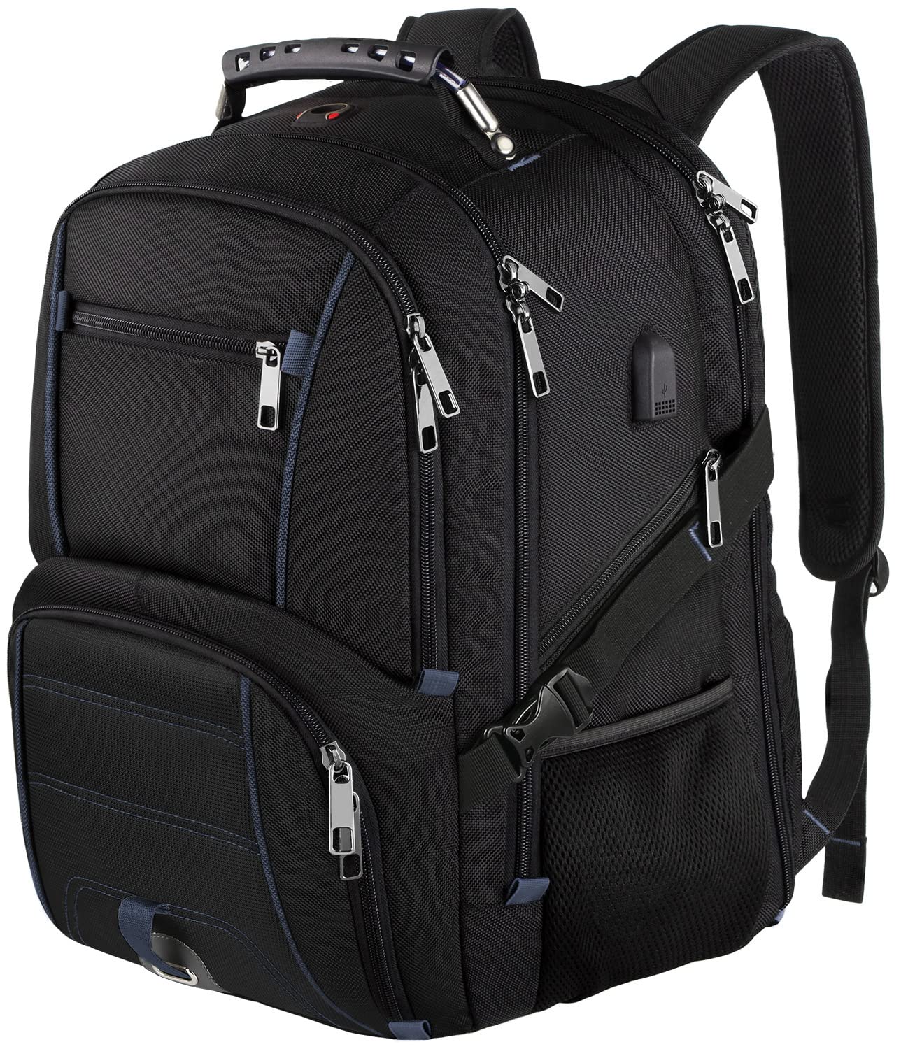 Mochila Ltinveck Extra Grande Para Portátil De Viaje De 50 Litros, 17 Pulgadas, Azul - Venta Internacional.
