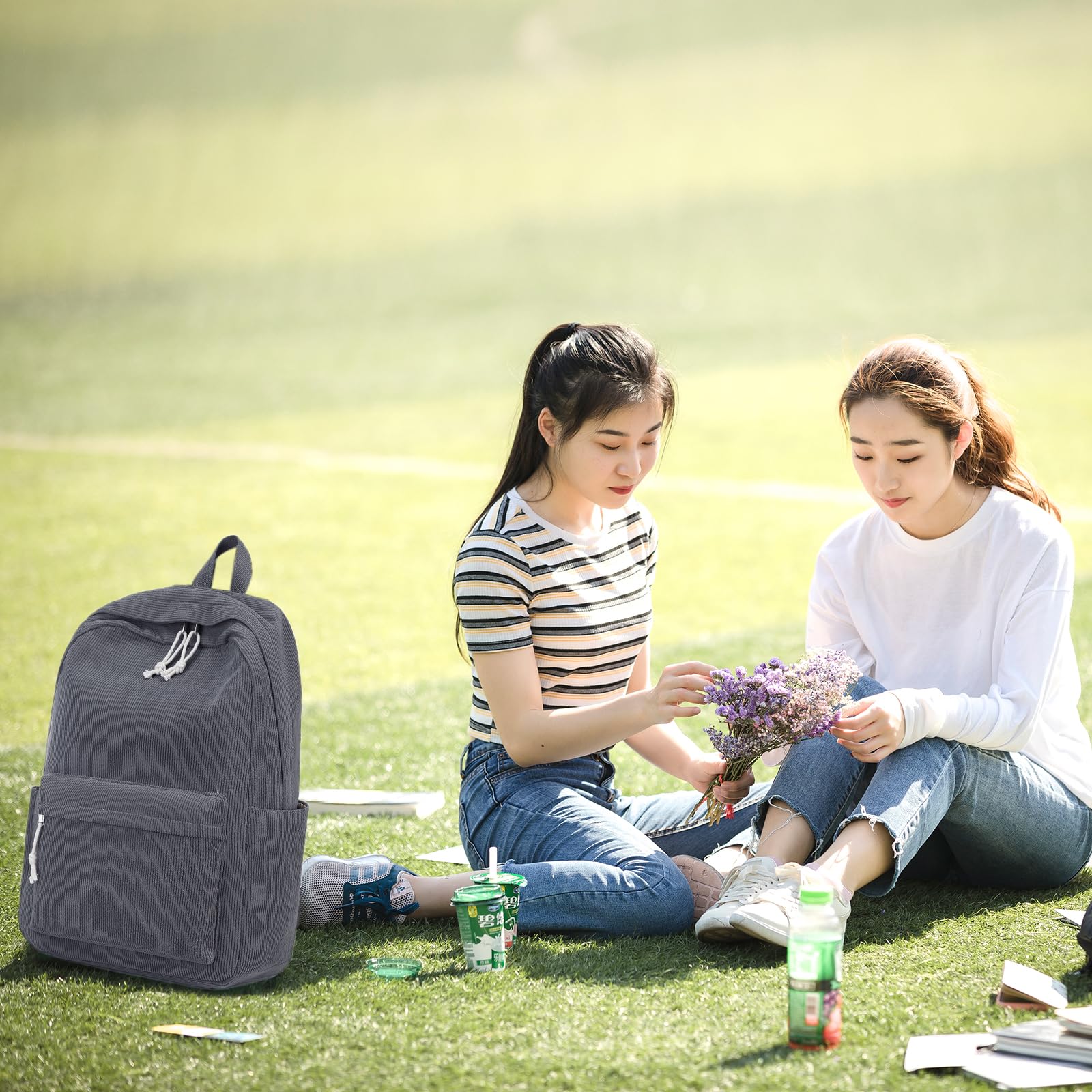 Foto 7 | Mochila Escolar Btoop Corduroy, Portátil Grande De 17 Pulgadas Para Adolescentes - Venta Internacional.