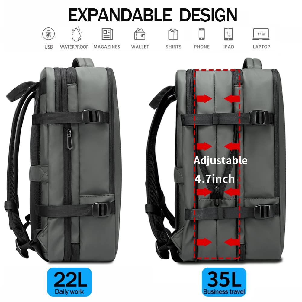 Foto 4 | Mochila De Viaje Bange, Expandible, 35 L, Impermeable Para Hombres Y Mujeres - Venta Internacional.