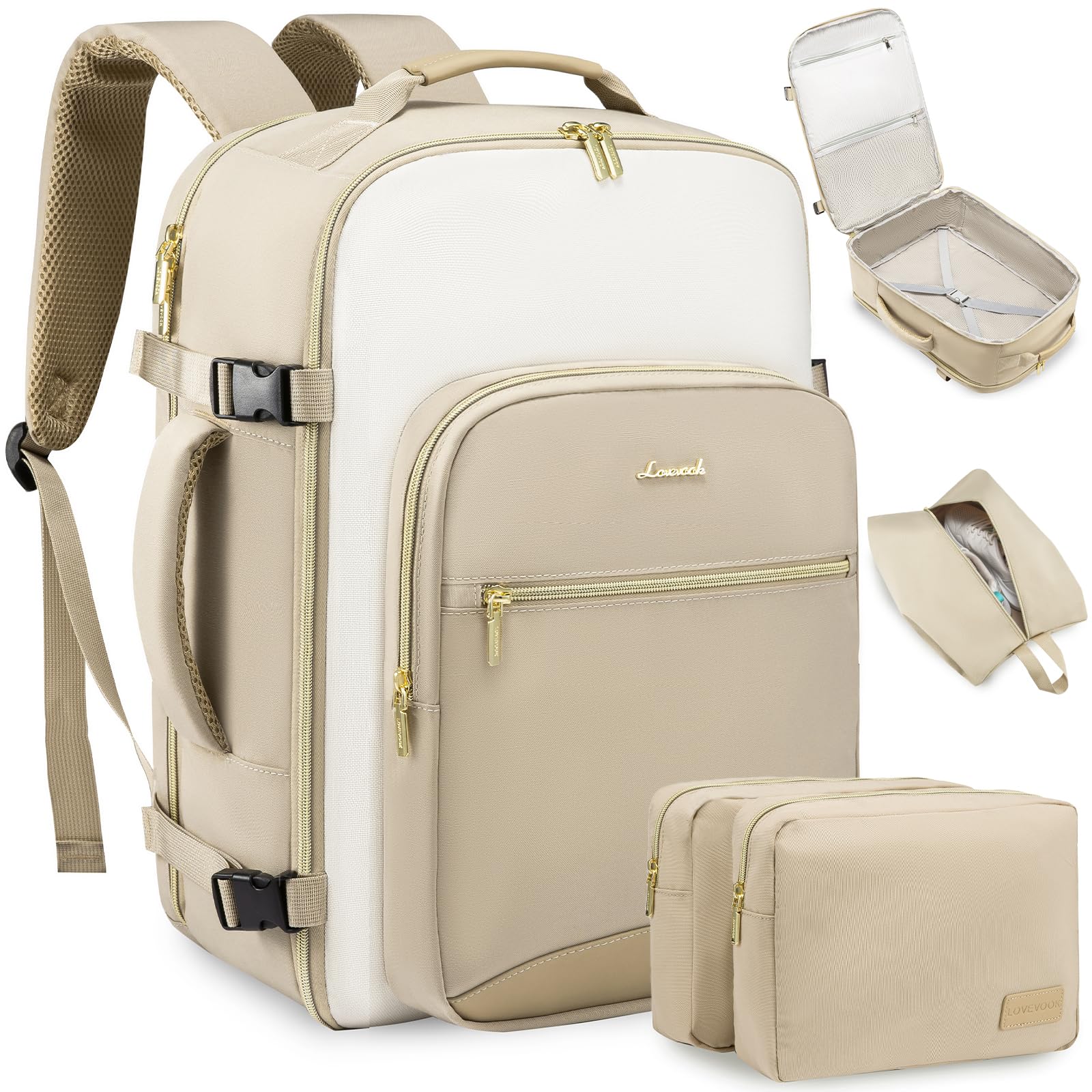 Mochila De Viaje Lovevook 40l Impermeable Para Mujeres Y Hombres - Venta Internacional.