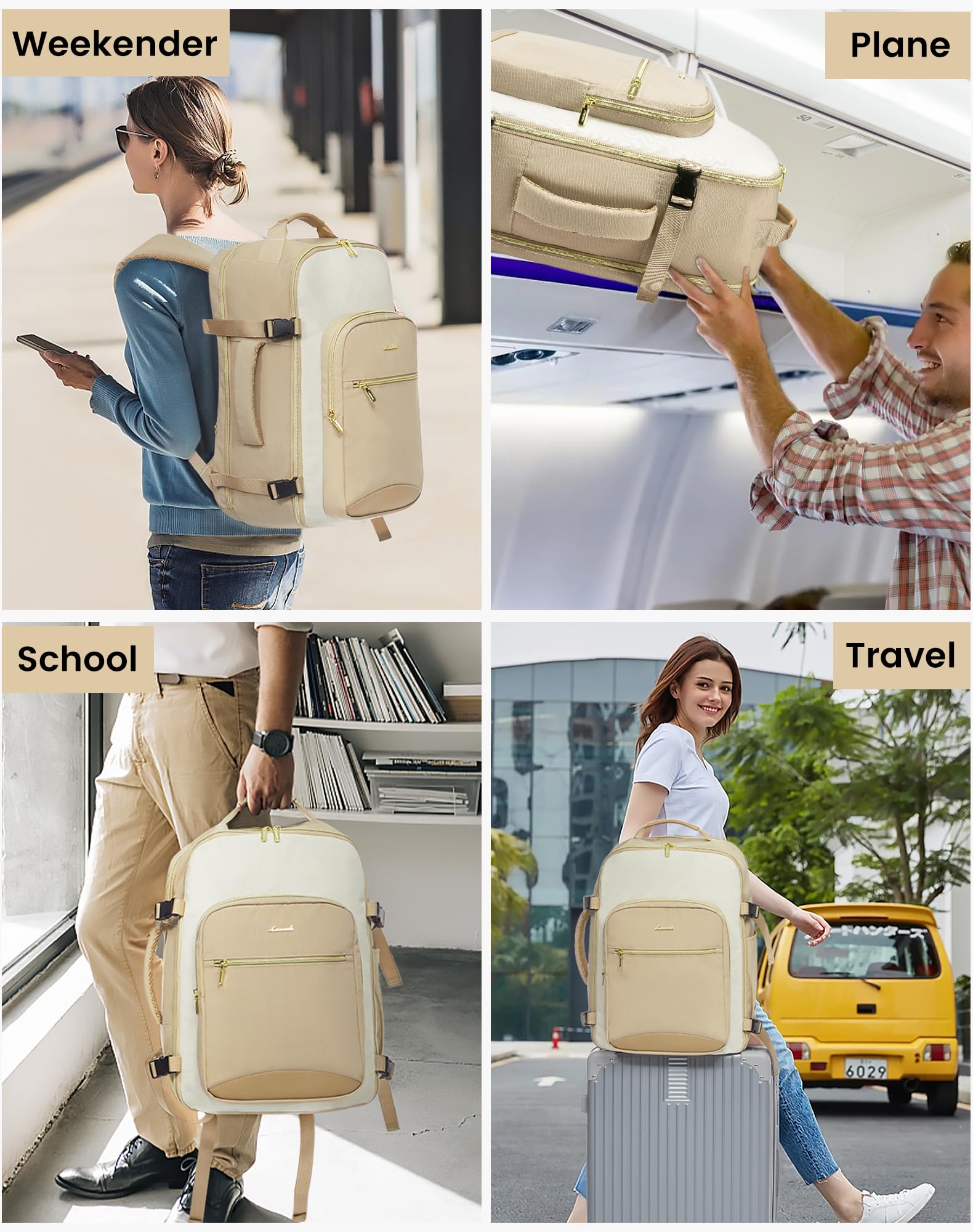 Foto 7 pulgar | Mochila De Viaje Lovevook 40l Impermeable Para Mujeres Y Hombres - Venta Internacional.