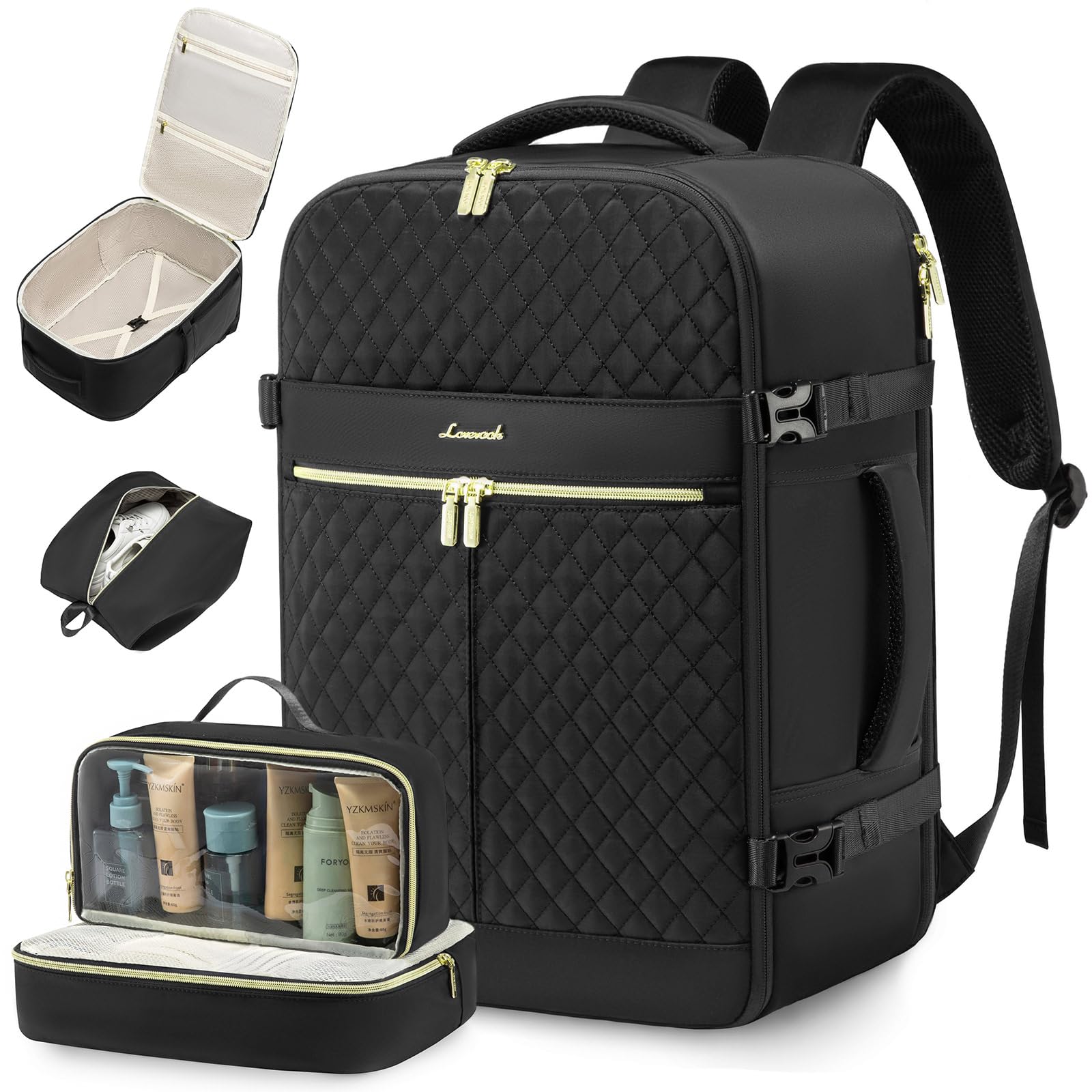 Mochila De Viaje Lovevook Carry On De 40 Litros Para Mujer Con Portátil De 17 Pulgadas - Venta Internacional.