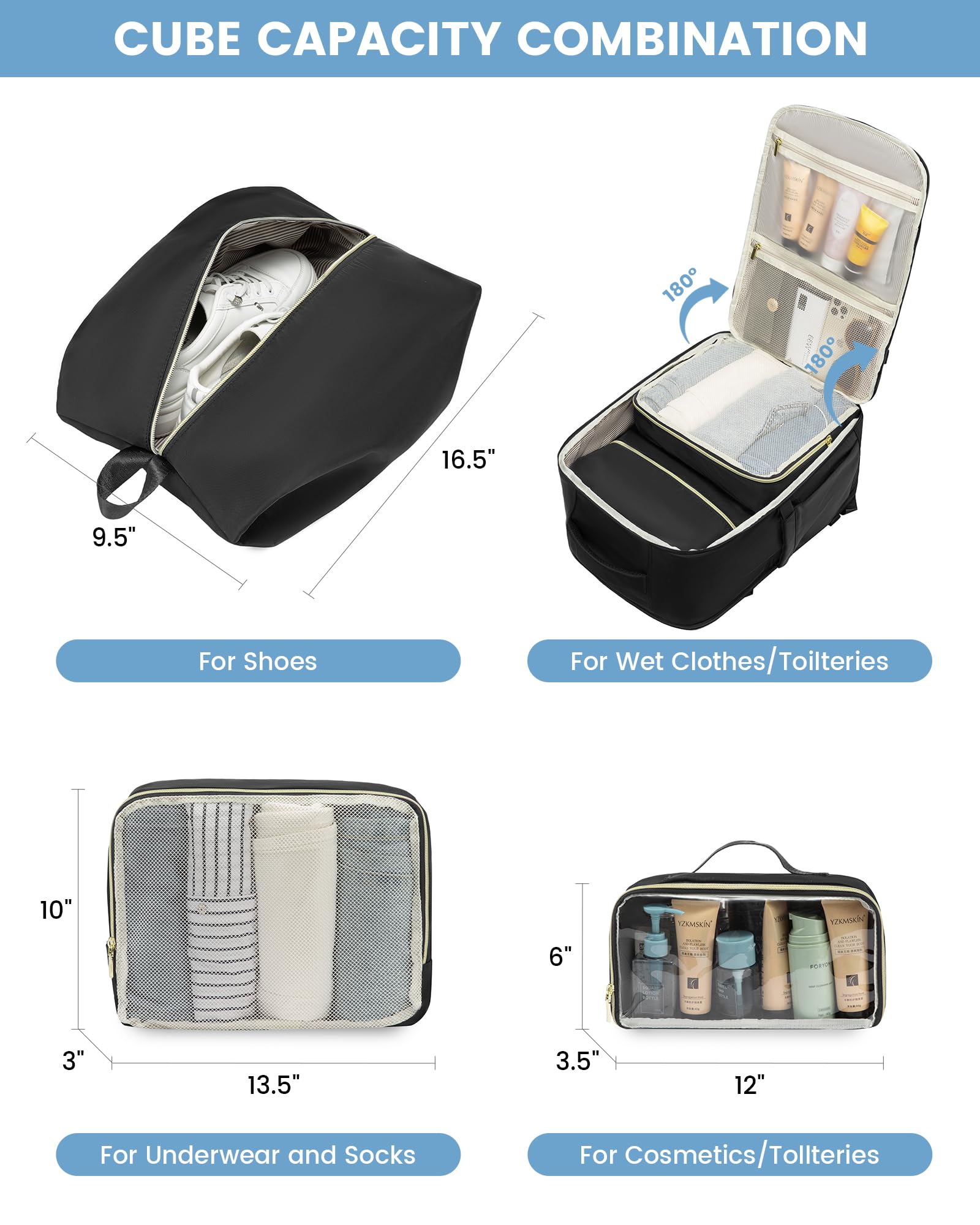 Foto 5 pulgar | Mochila De Viaje Lovevook Carry On De 40 Litros Para Mujer Con Portátil De 17 Pulgadas - Venta Internacional.