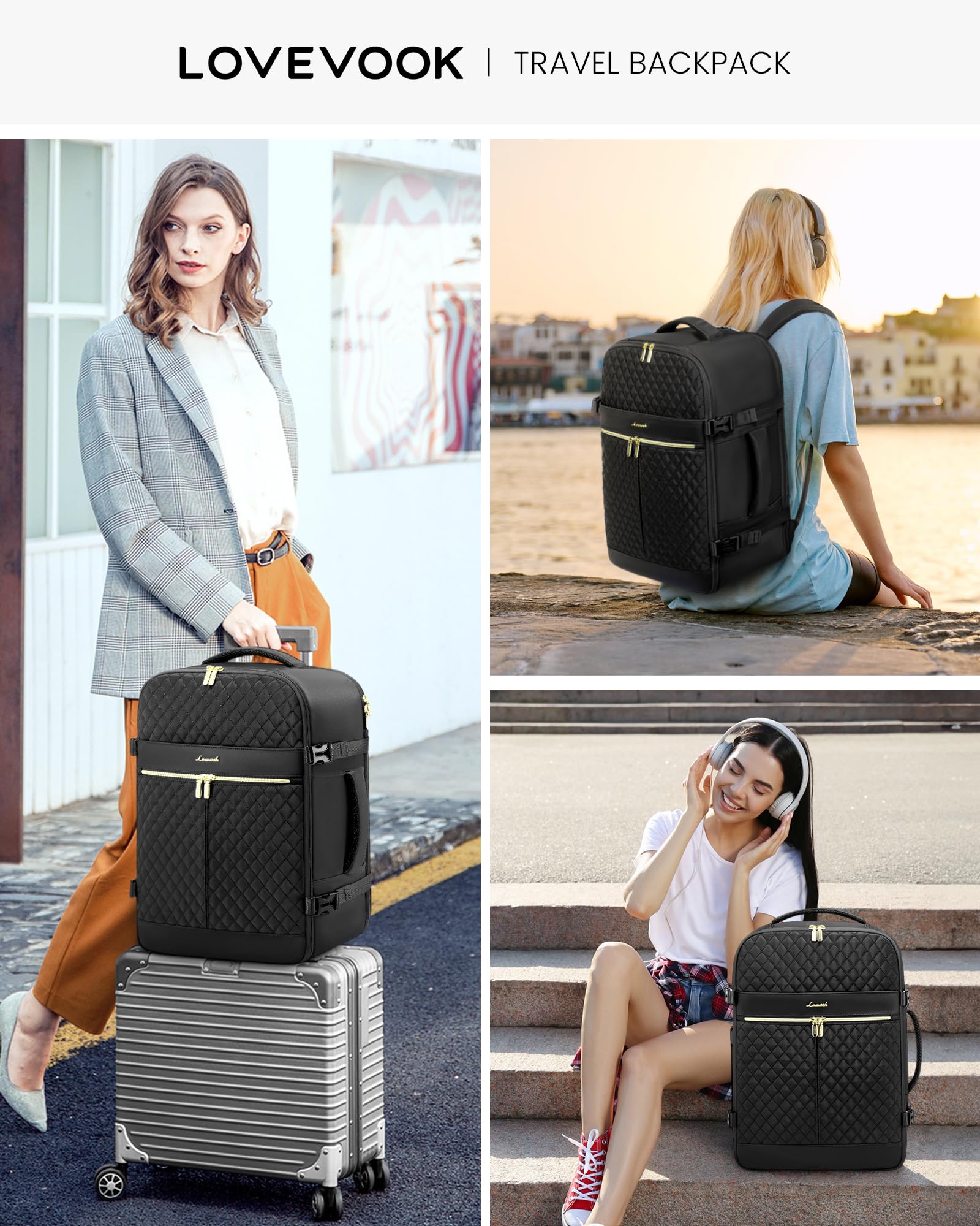 Foto 7 pulgar | Mochila De Viaje Lovevook Carry On De 40 Litros Para Mujer Con Portátil De 17 Pulgadas - Venta Internacional.