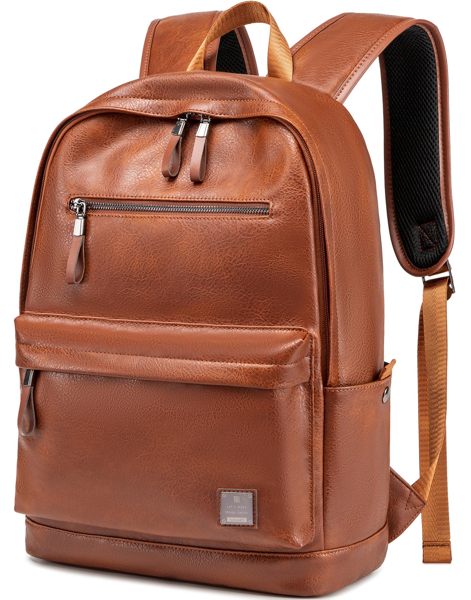 Mochila De Cuero Para Portátil Weiatas Para Hombre Y Mujer De 15.6 Pulgadas, Color Marrón - Venta Internacional.
