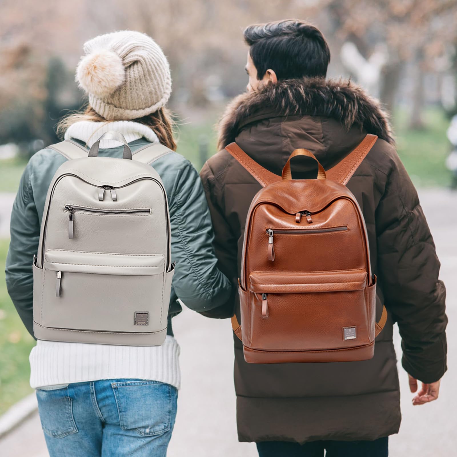 Foto 8 pulgar | Mochila De Cuero Para Portátil Weiatas Para Hombre Y Mujer De 15.6 Pulgadas, Color Marrón - Venta Internacional.