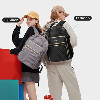 Foto 2 | Mochila Lovevook Para Mujer, Portátil De 15,6 Pulgadas, Trabajo Y Viajes, Gris Y Morado - Venta Internacional.