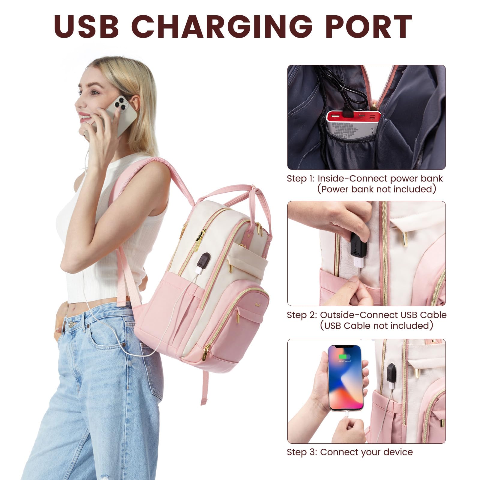 Foto 5 pulgar | Mochila Lovevook Para Portátil De Mujer De 18 Pulgadas Impermeable - Venta Internacional.