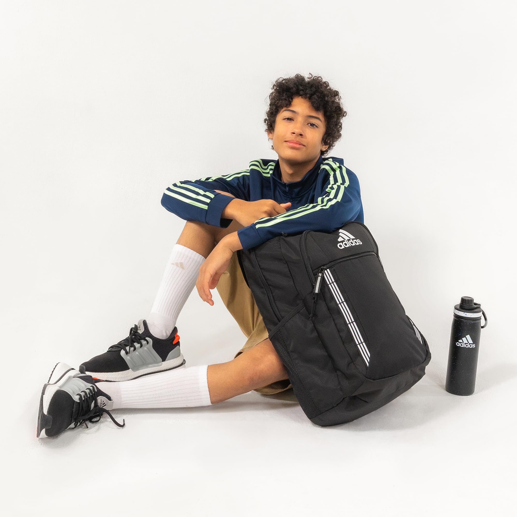 Foto 7 | Mochila Adidas Excel Durable Large Athletic En Blanco Y Negro - Venta Internacional.