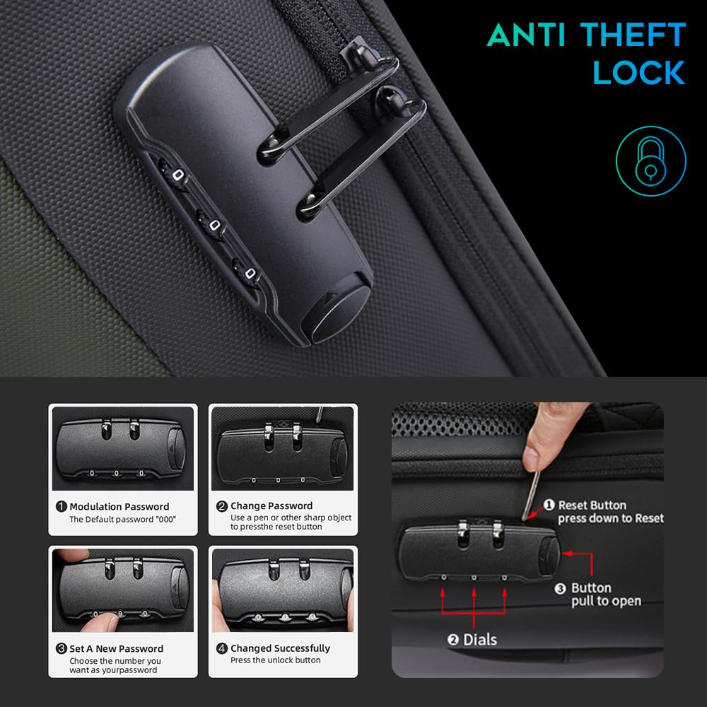 Foto 4 | Mochila Bange Business Con Puerto De Carga Usb Para Portátil De 15,6 Pulgadas - Venta Internacional.