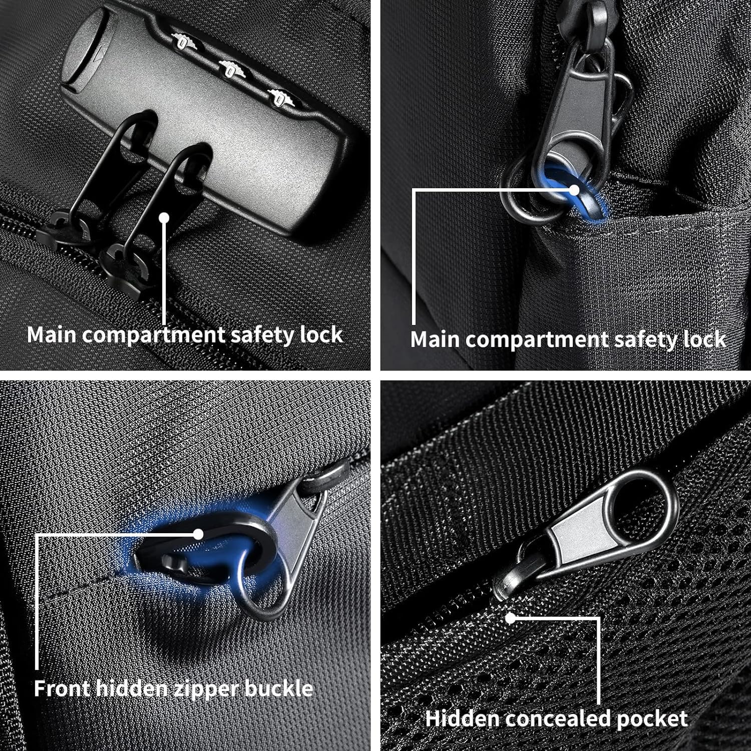 Foto 3 pulgar | Mochila Antirrobo Para Portátil Tzowla 40l Con Puerto De Carga Usb - Venta Internacional.