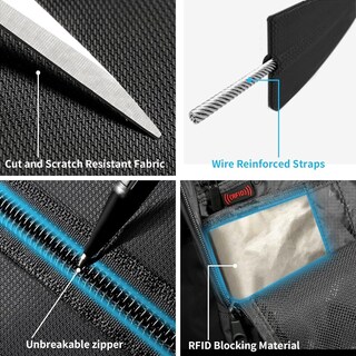 Foto 3 | Mochila Antirrobo Para Portátil Tzowla 40l Con Puerto De Carga Usb - Venta Internacional.