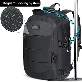 Foto 5 | Mochila Antirrobo Para Portátil Tzowla 40l Con Puerto De Carga Usb - Venta Internacional.