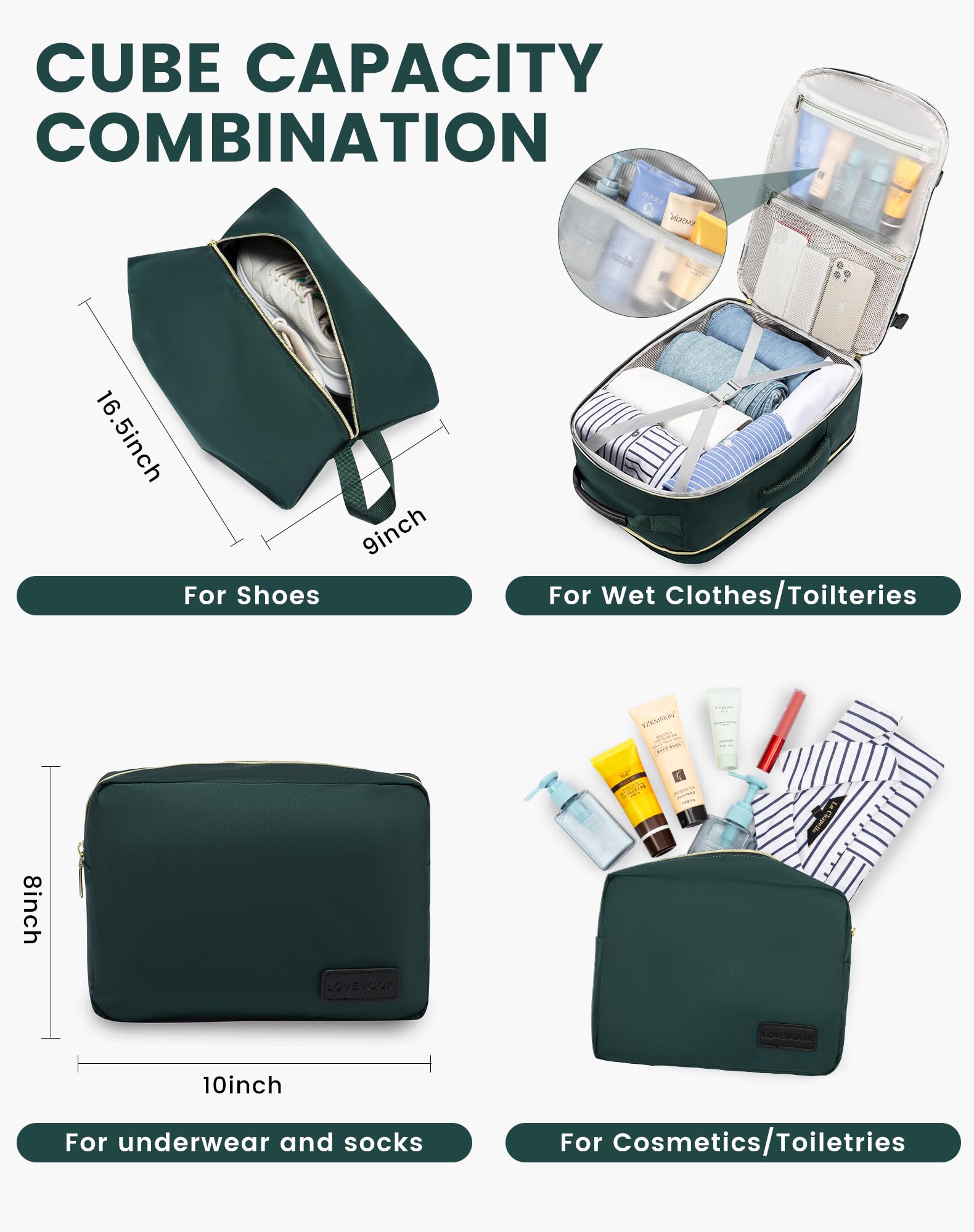 Foto 6 pulgar | Mochila De Viaje Lovevook 40l Impermeable Para Mujeres Y Hombres - Venta Internacional.