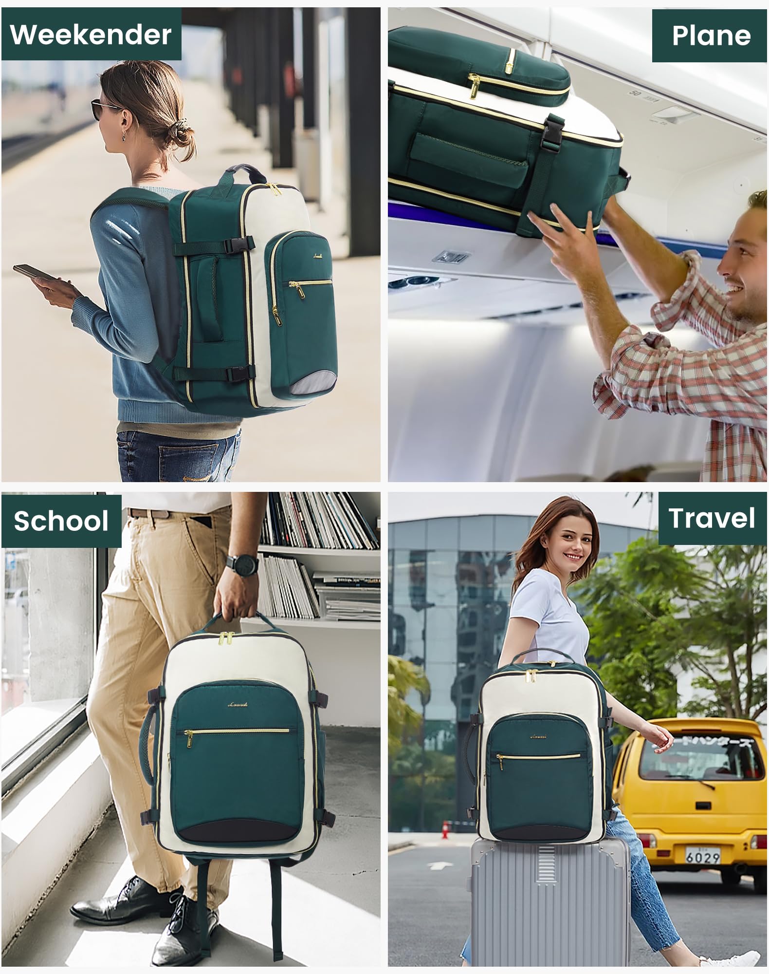 Foto 7 pulgar | Mochila De Viaje Lovevook 40l Impermeable Para Mujeres Y Hombres - Venta Internacional.