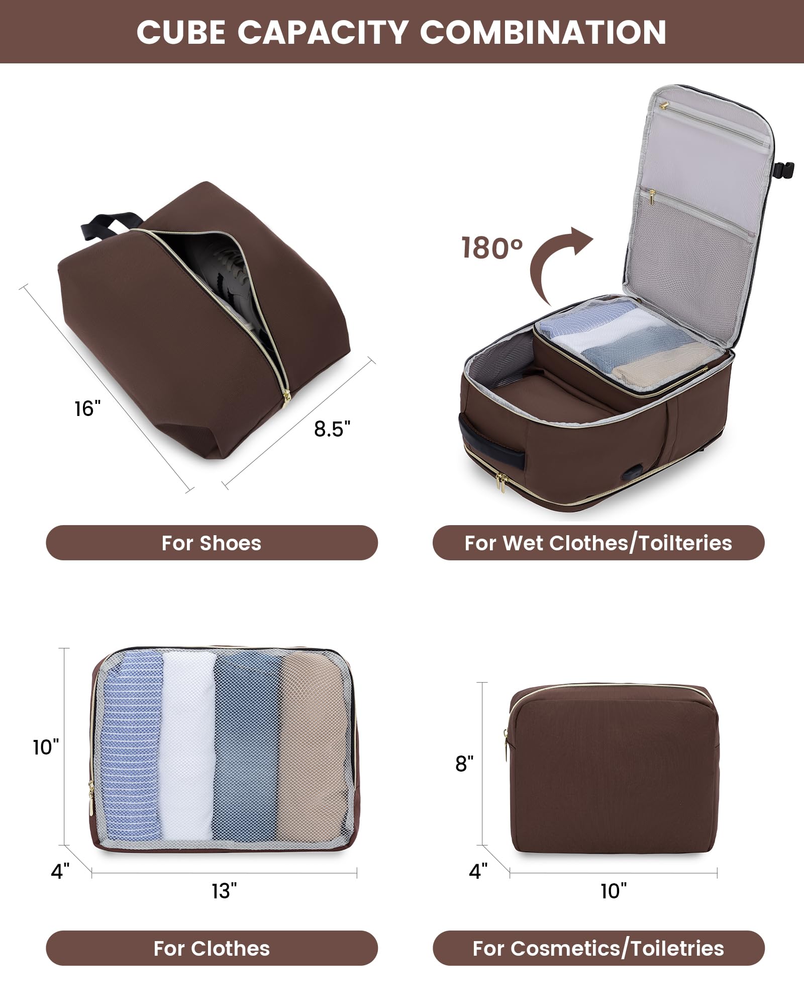 Foto 4 | Mochila Lovevook Large Travel De 40 Litros Para Mujer Con Portátil De 17 Pulgadas - Venta Internacional.