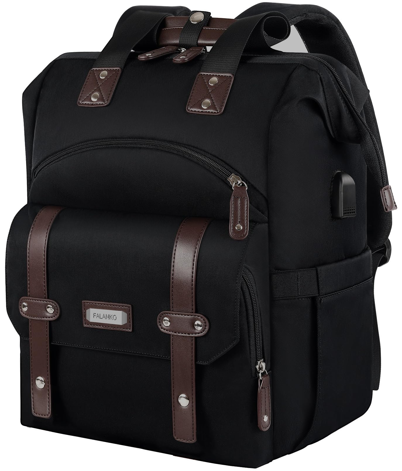 Mochila Para Portátil Falanko Para Mujer De 15.6 Pulgadas Con Puerto Usb Negra - Venta Internacional.
