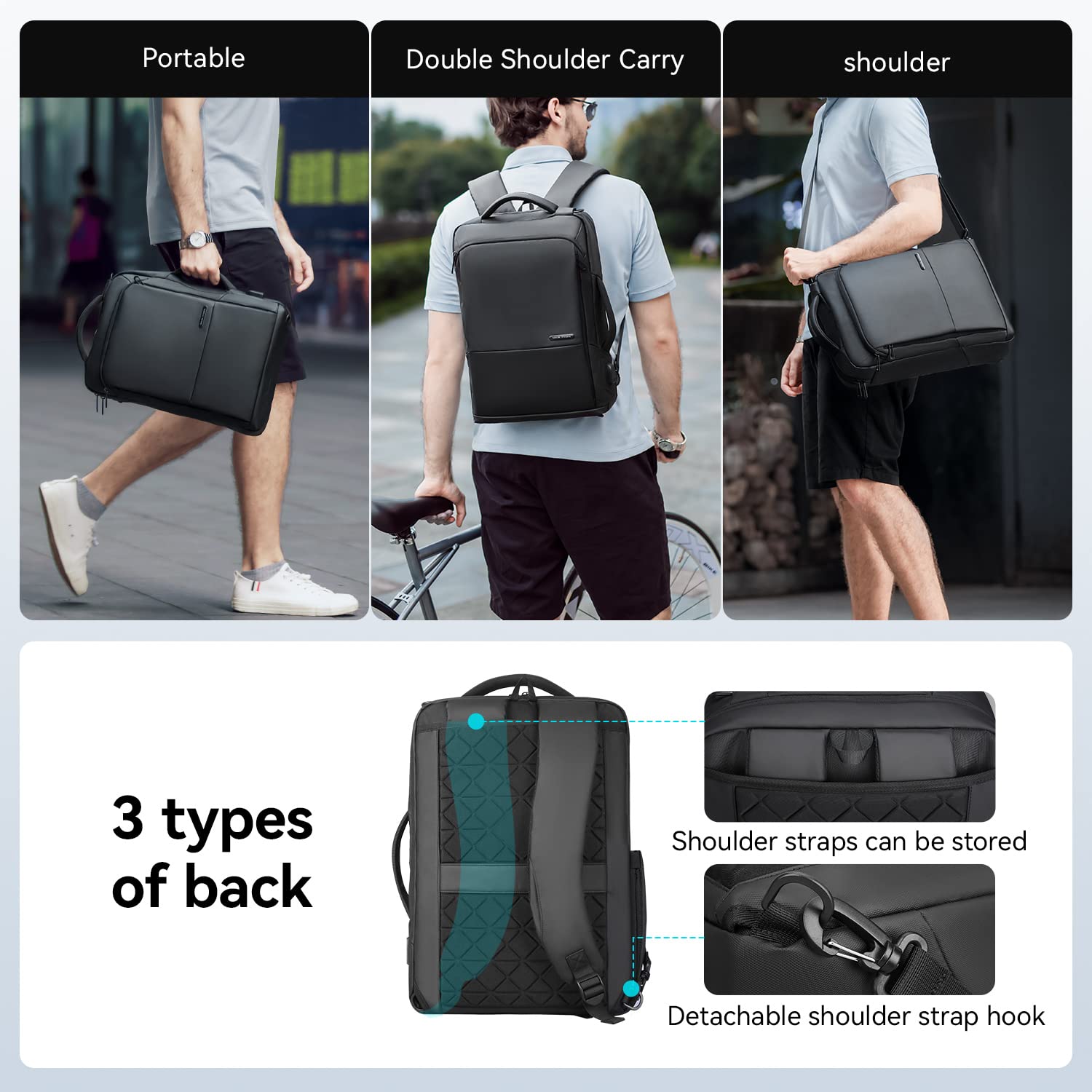 Foto 4 | Mochila Mark Ryden Slim Para Hombre Portátil De 15.6 Pulgadas A Prueba De Agua - Venta Internacional.