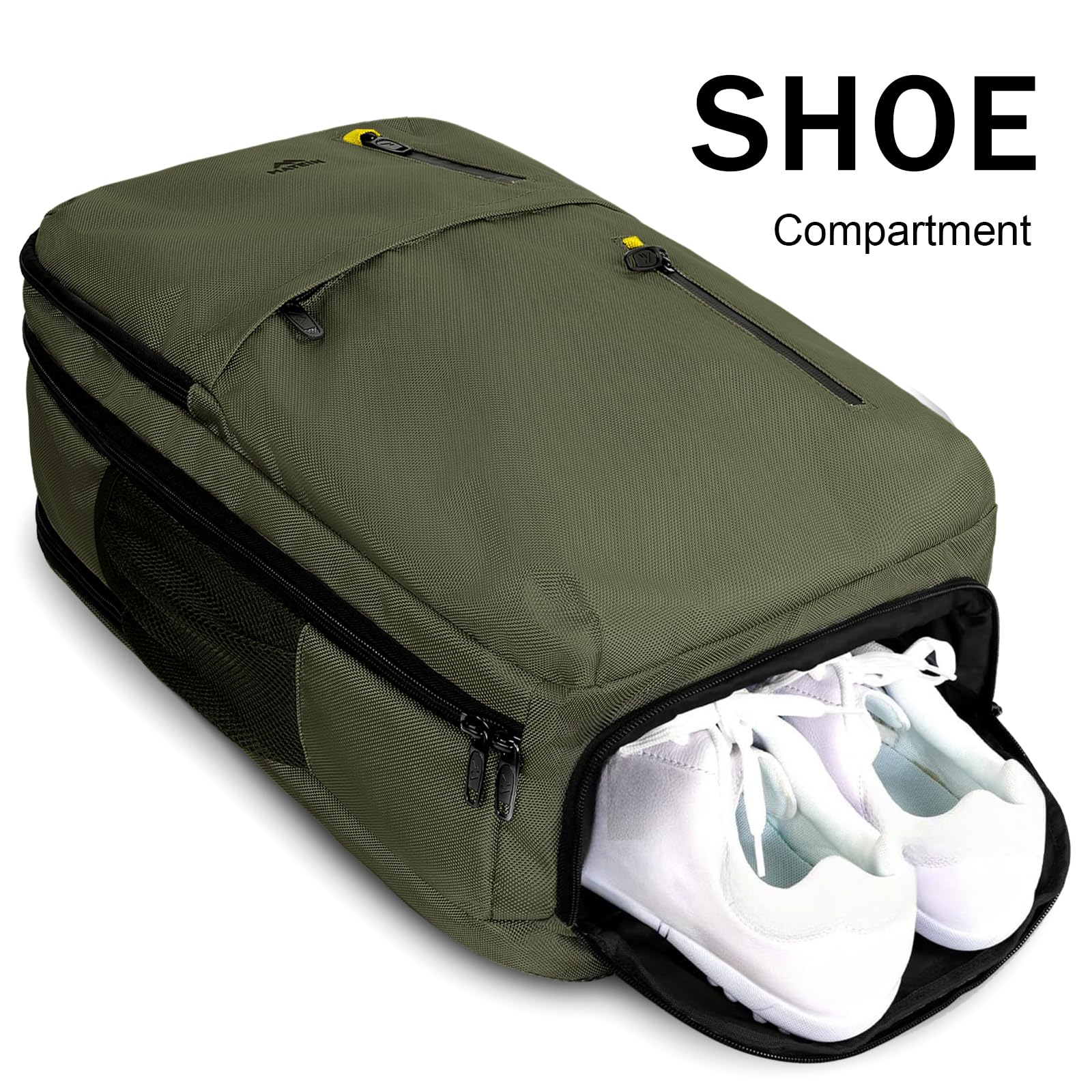 Foto 4 pulgar | Mochila Matein Extra Large Carry On 45 L Con Puerto Usb Verde - Venta Internacional.