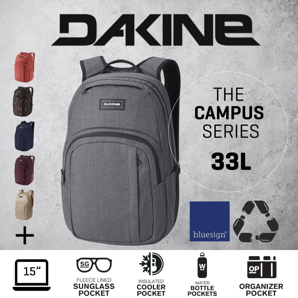 Foto 3 pulgar | Mochila Dakine Campus L 33l Carbon Para La Escuela, El Trabajo Y El Campamento - Venta Internacional.