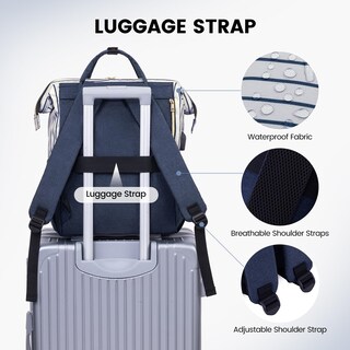 Foto 7 | Mochila Para Portátil Lovevook Para Mujer, Trabajo, 15.6 Pulgadas, Rayas, Azul Marino - Venta Internacional.