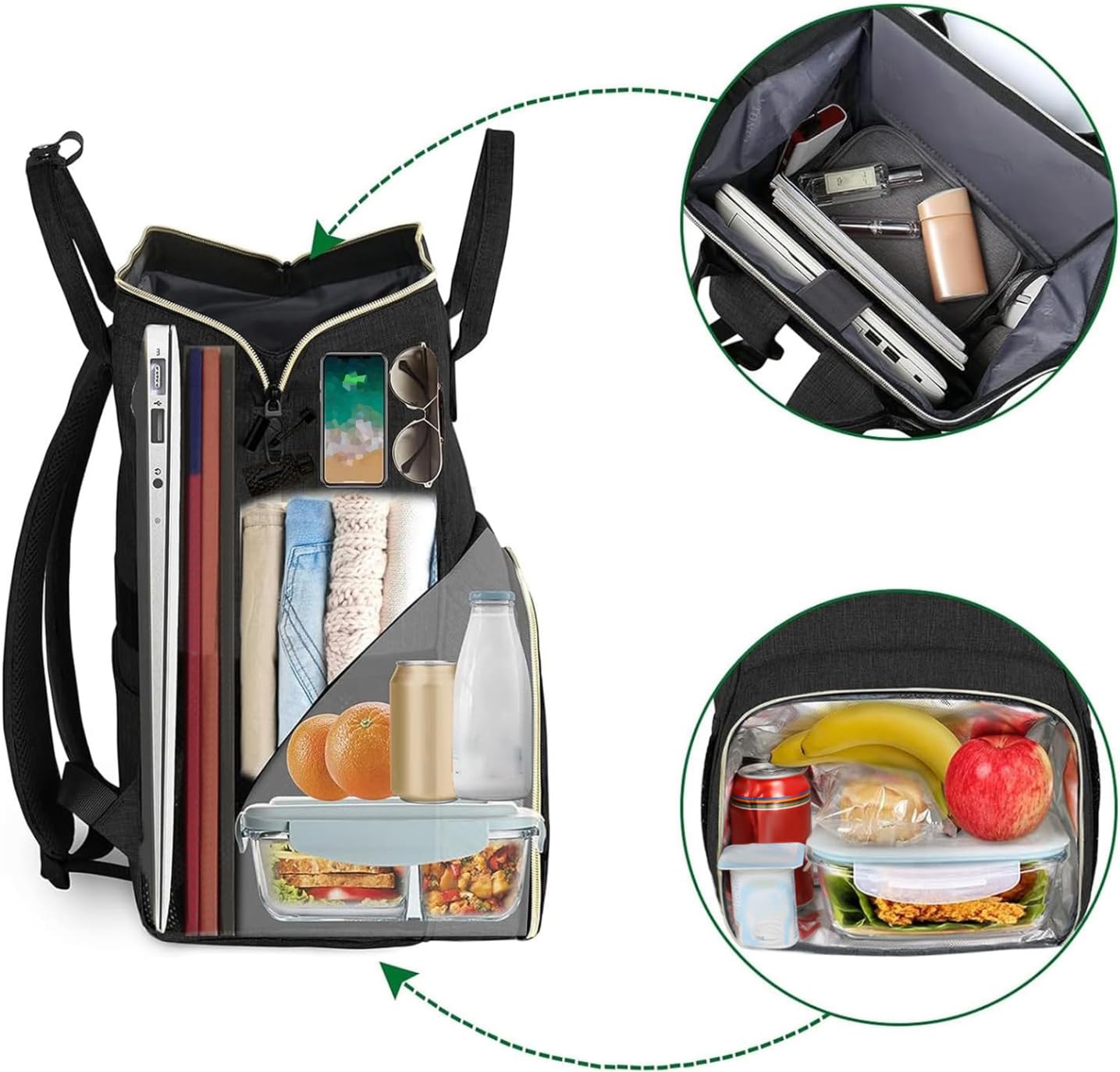 Foto 4 pulgar | Mochila De Almuerzo Matein Para Hombre Y Mujer Con Puerto De Carga Usb - Venta Internacional.