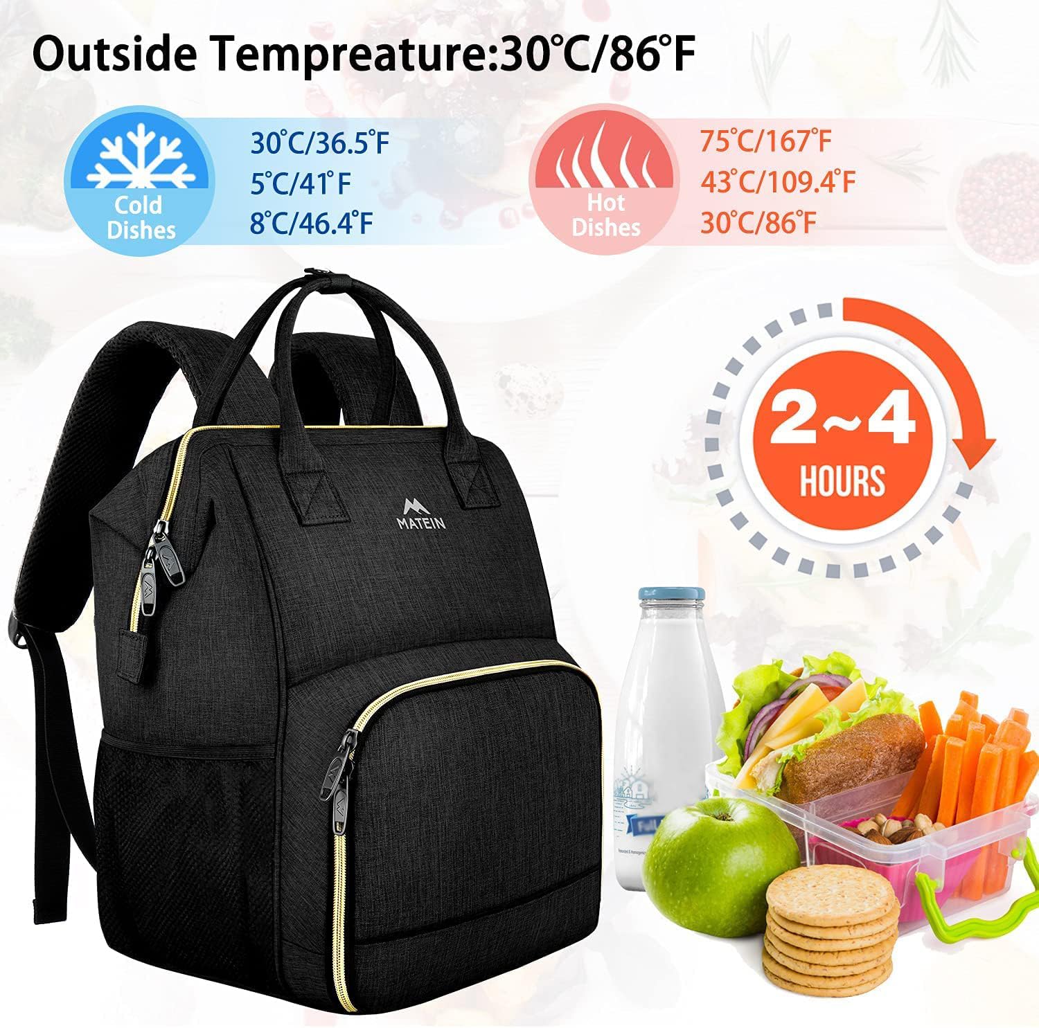 Foto 5 pulgar | Mochila De Almuerzo Matein Para Hombre Y Mujer Con Puerto De Carga Usb - Venta Internacional.