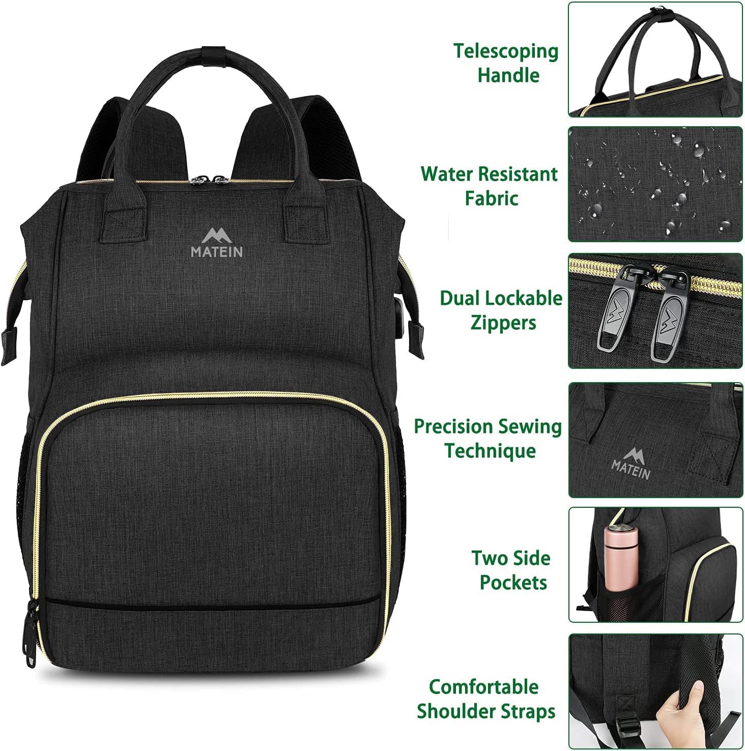 Foto 7 pulgar | Mochila De Almuerzo Matein Para Hombre Y Mujer Con Puerto De Carga Usb - Venta Internacional.